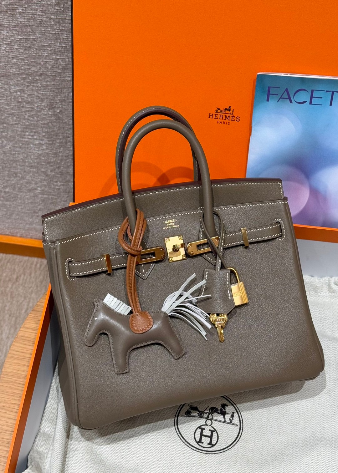 Hermès Birkin 25  Etoupe Swift