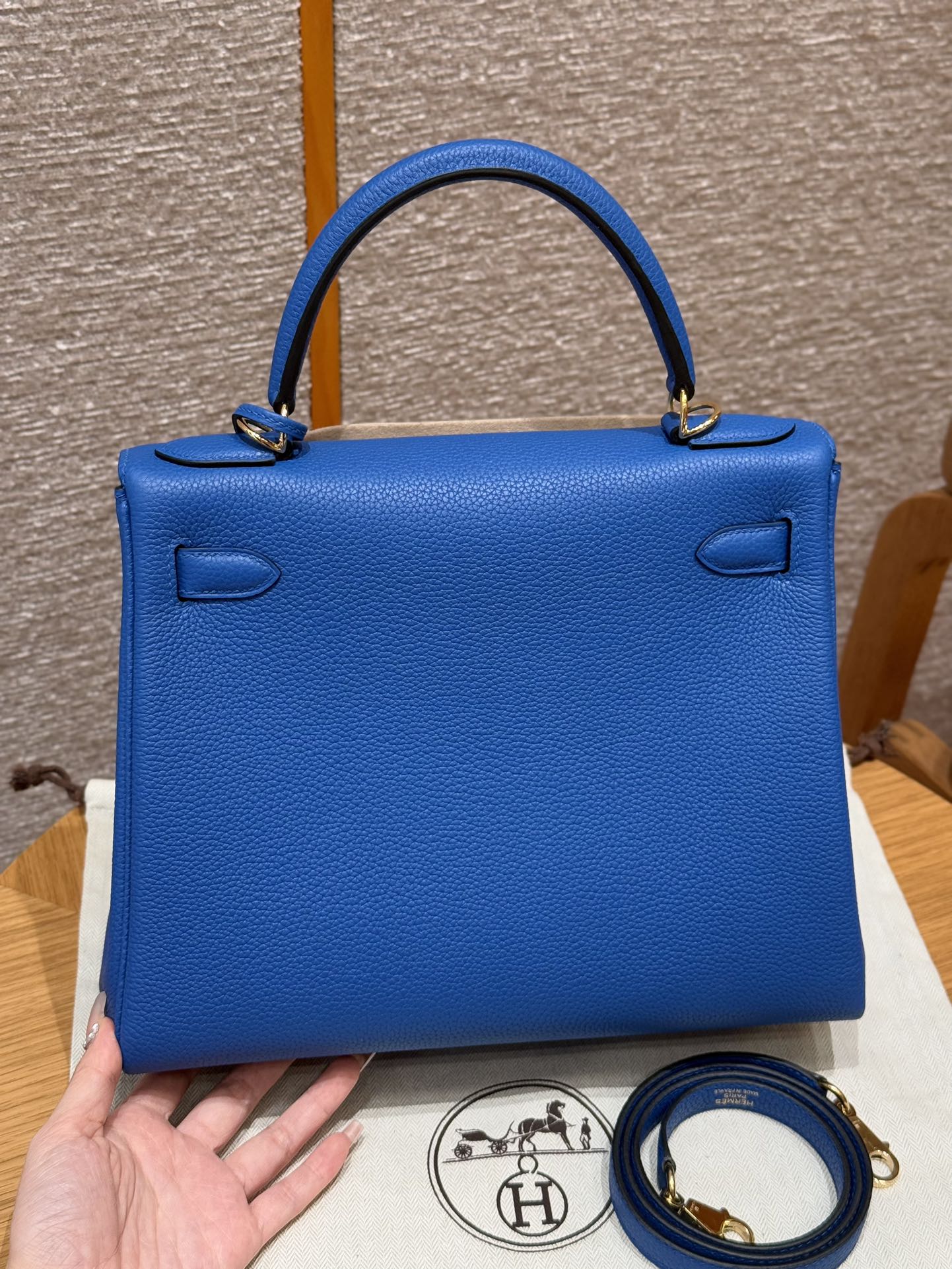Hermès  Kelly 25 Blue France Togo