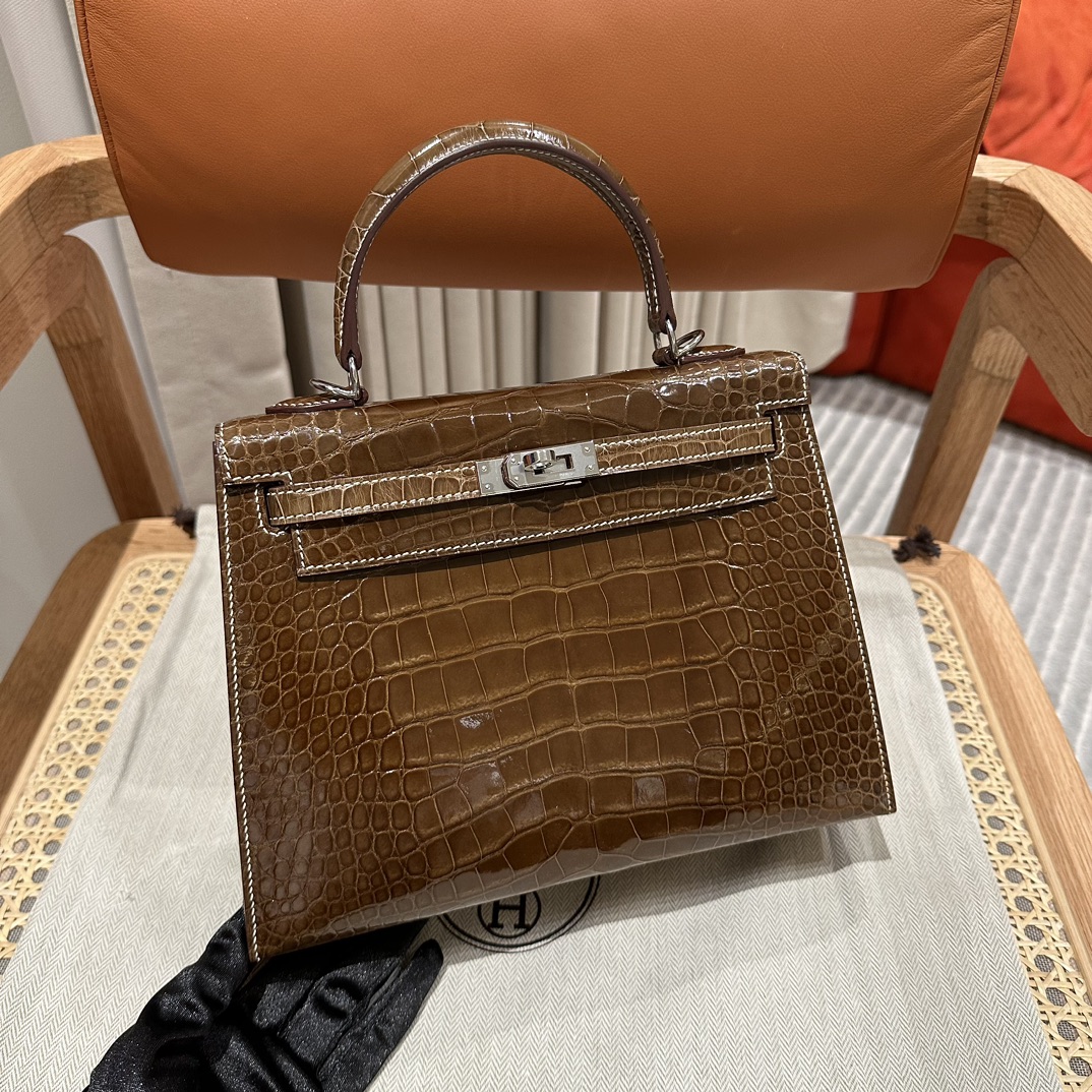 Hermès  Kelly 25 Ficelli  Alligator