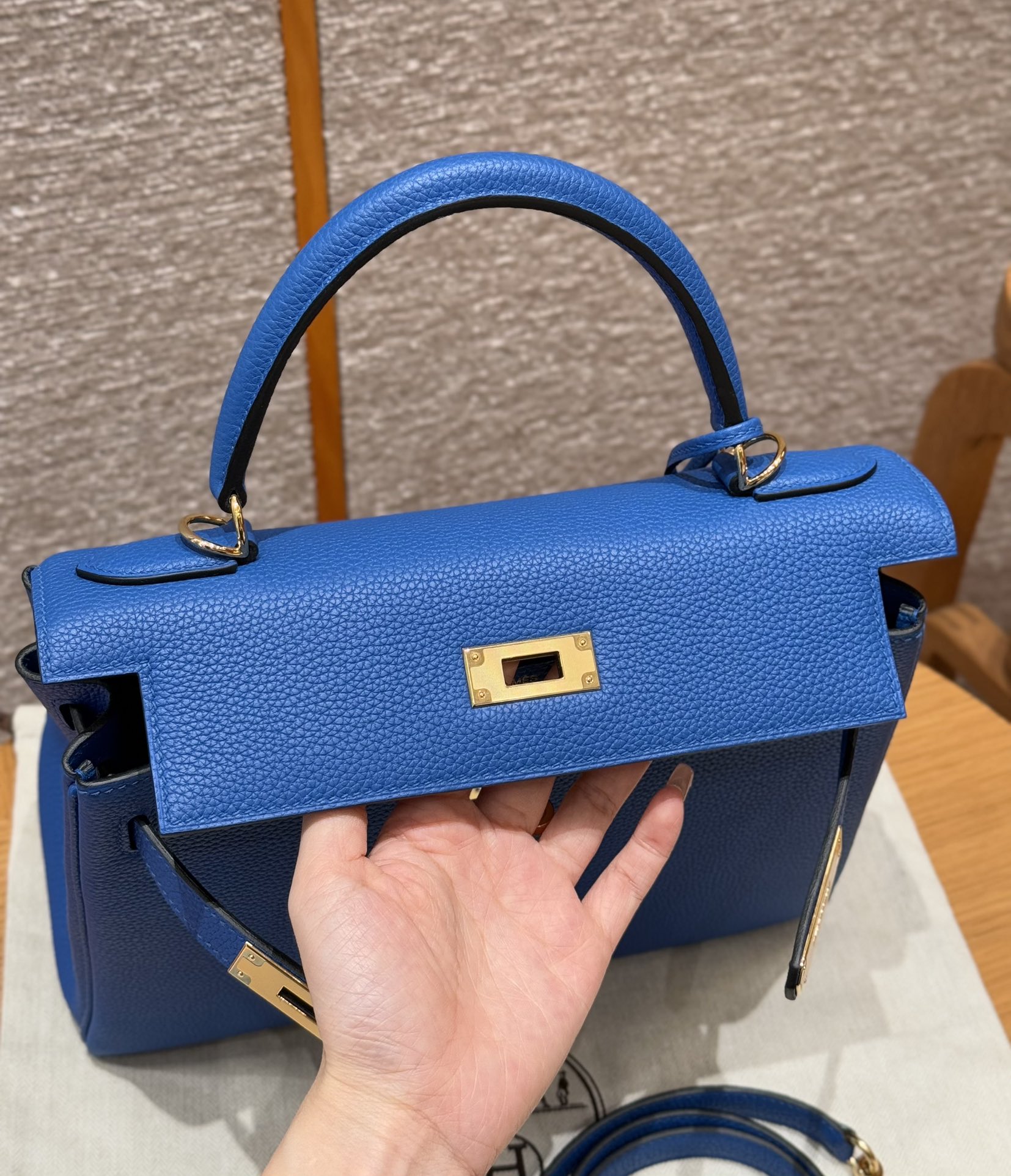 Hermès  Kelly 25 Blue France Togo