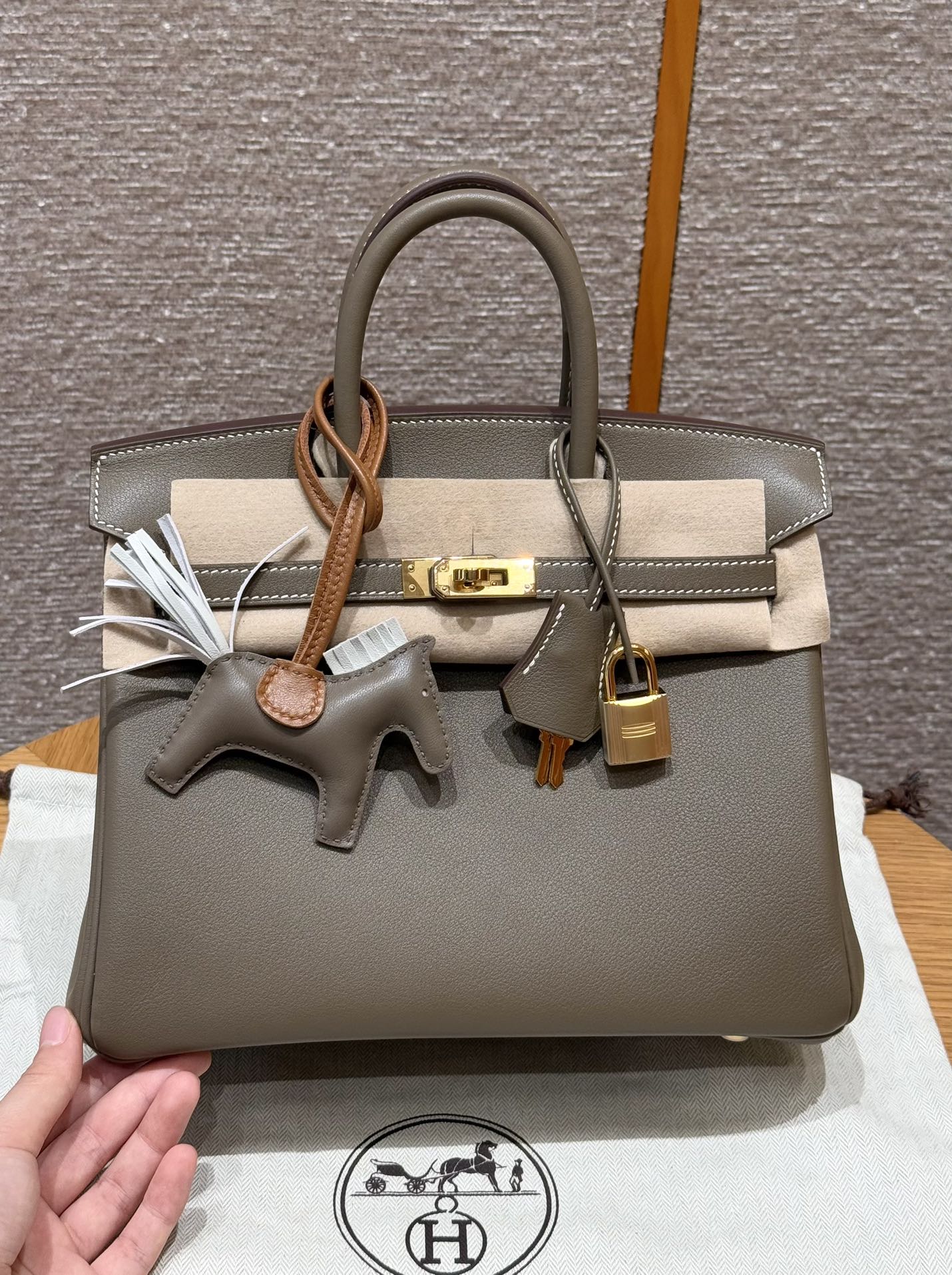 Hermès Birkin 25  Etoupe Swift