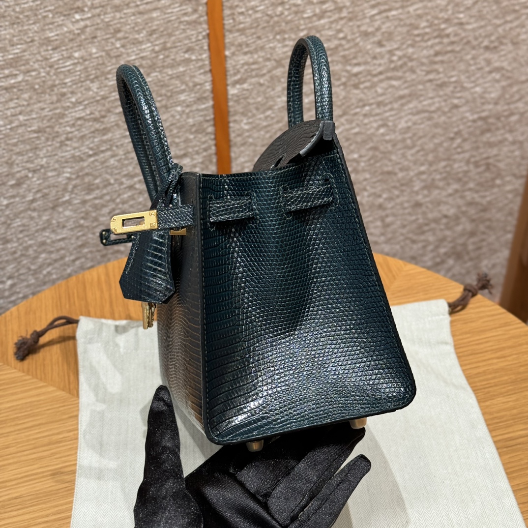 Hermès Birkin 20  Vert cypres Lizard imported