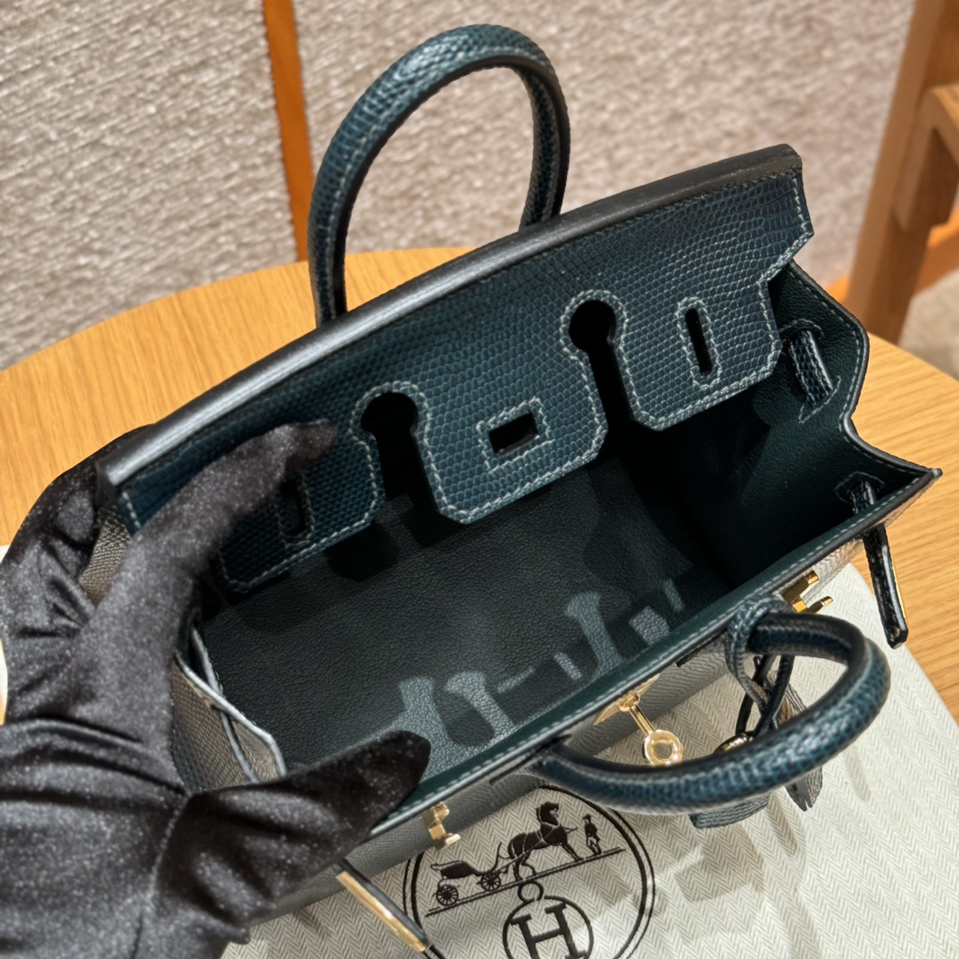 Hermès Birkin 20  Vert cypres Lizard imported