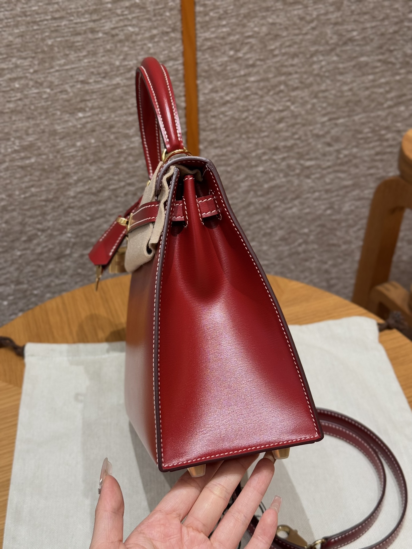 Hermès  Kelly 25 Rouge piment Box