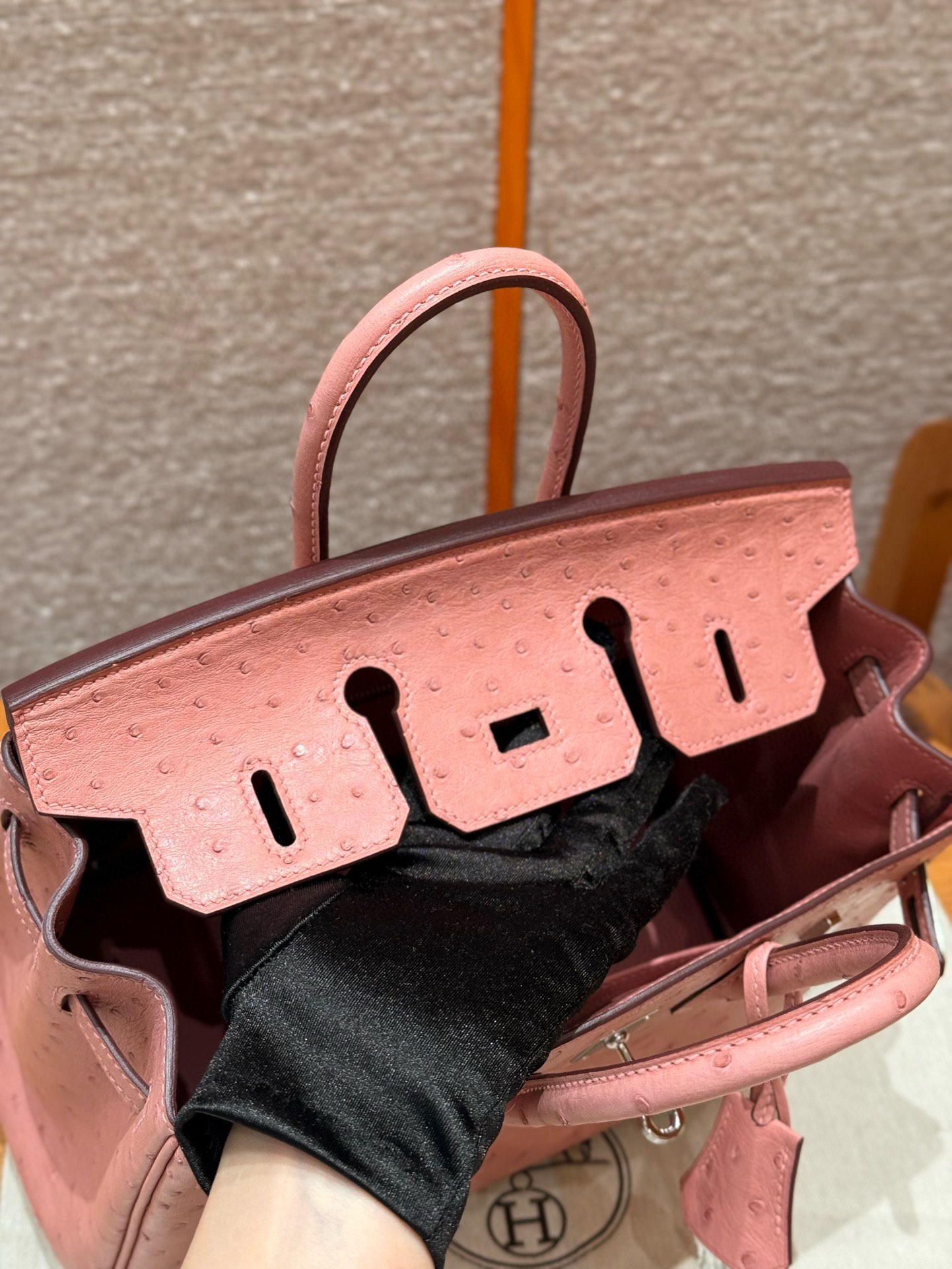 Hermès Birkin 25 Terre Cuite KK ostrich imported