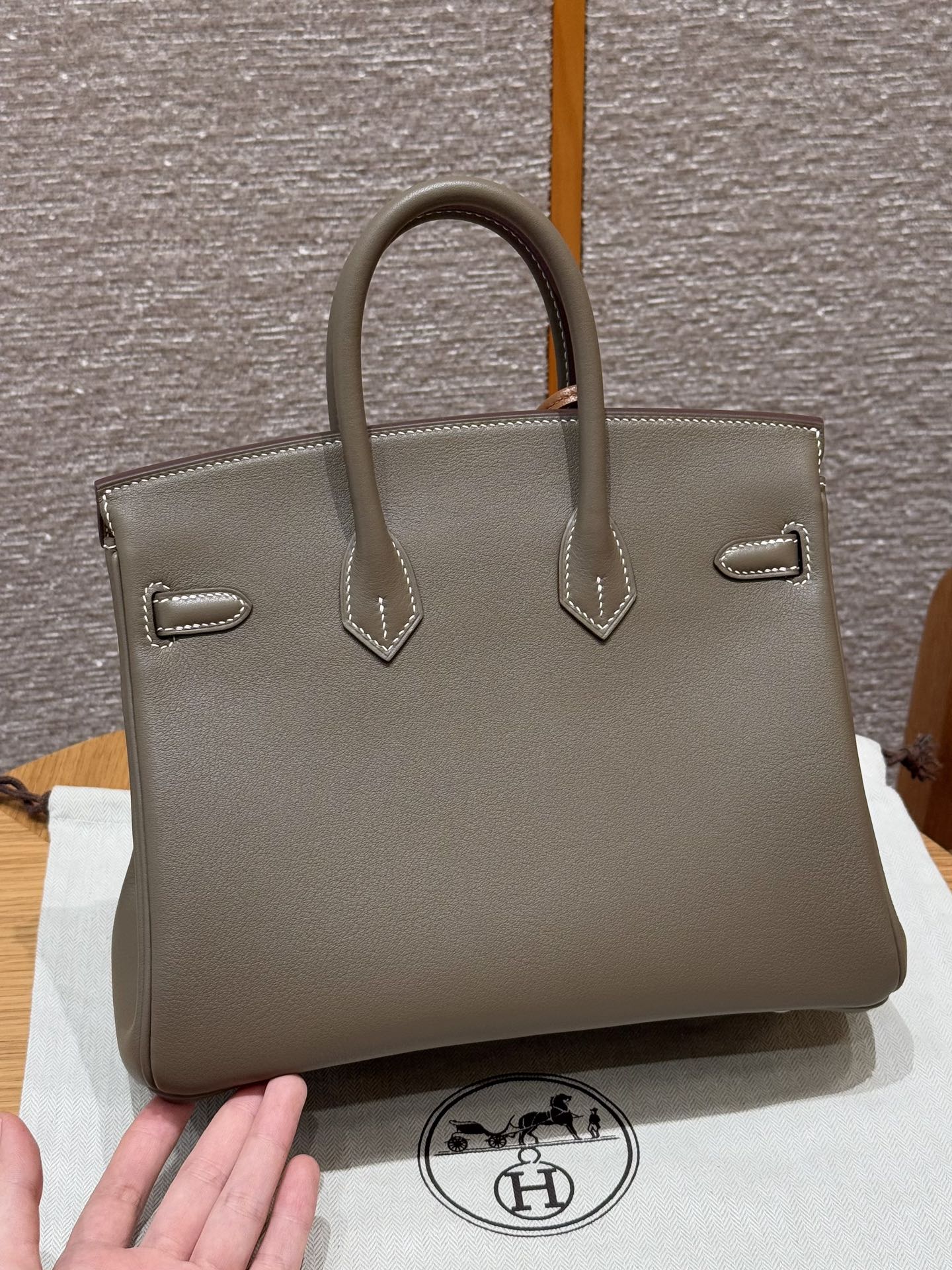 Hermès Birkin 25  Etoupe Swift