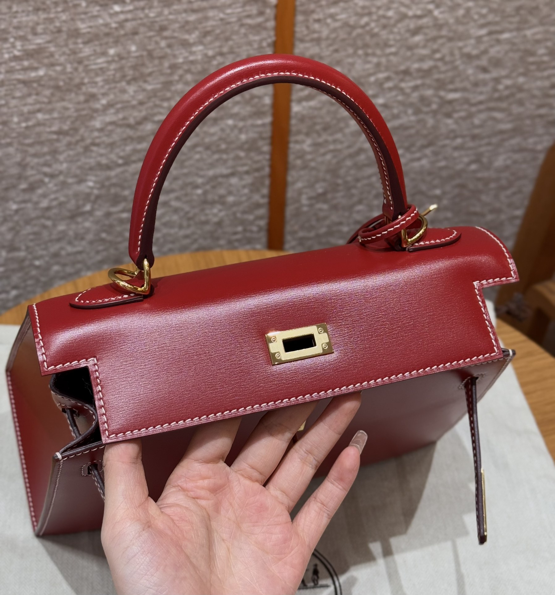 Hermès  Kelly 25 Rouge piment Box