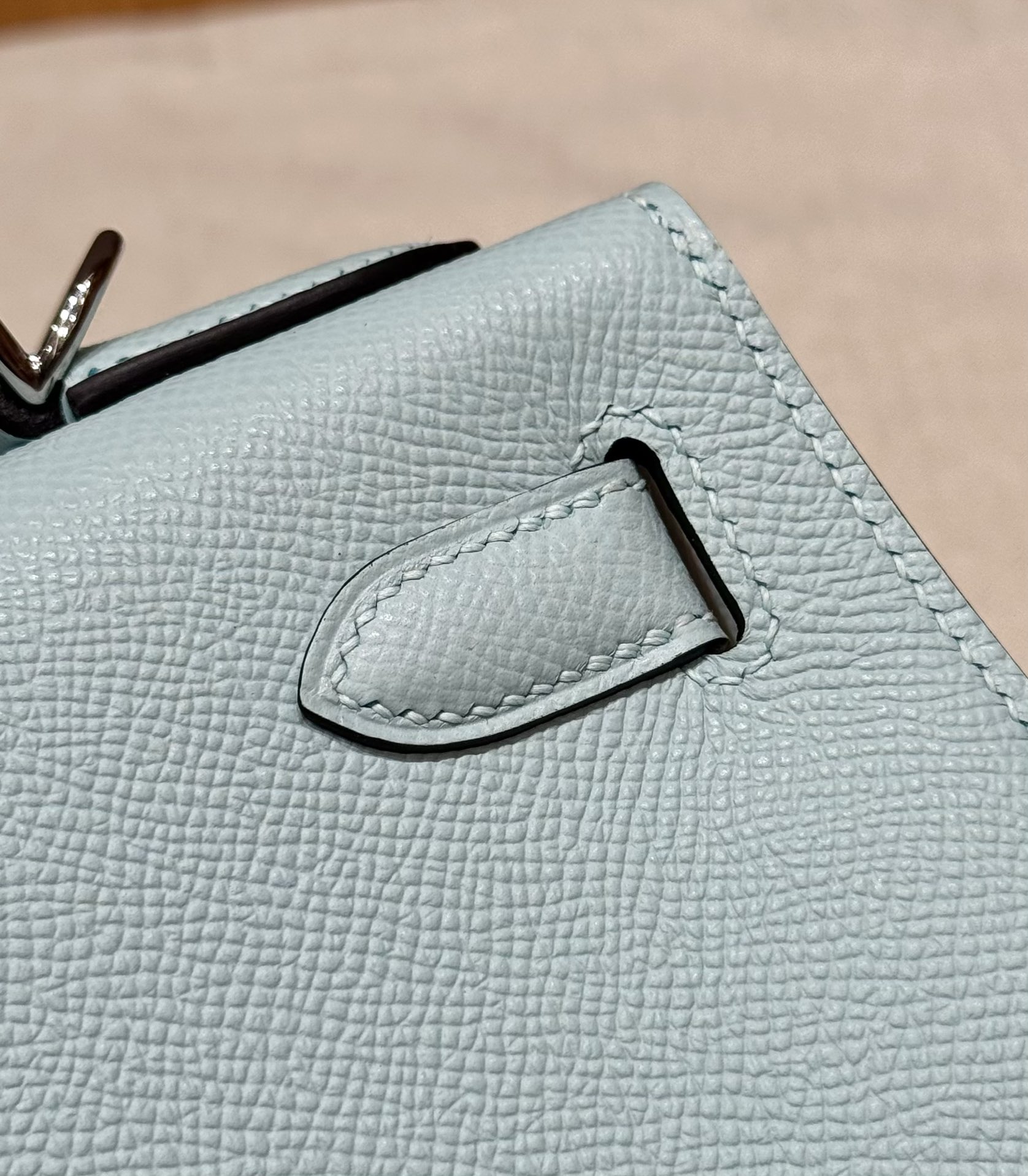 Hermès  Kelly 28 Blue zephyr eposm