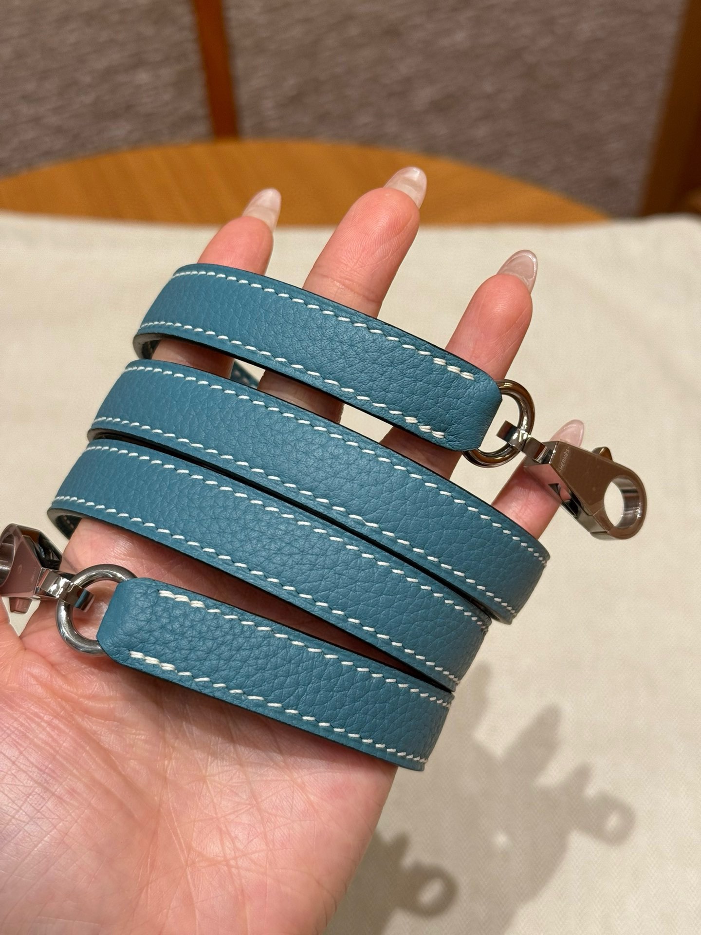 Hermès  Kelly 25 Blue Jean Togo