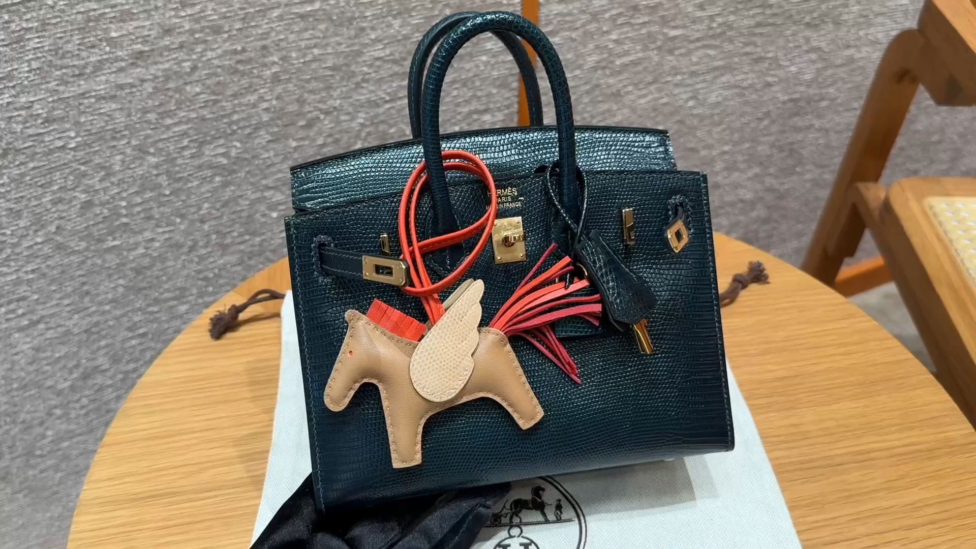 Hermès Birkin 20  Vert cypres Lizard imported