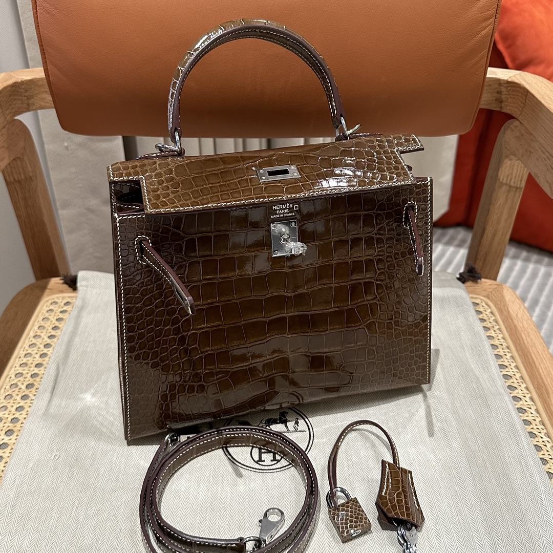 Hermès  Kelly 25 Ficelli  Alligator