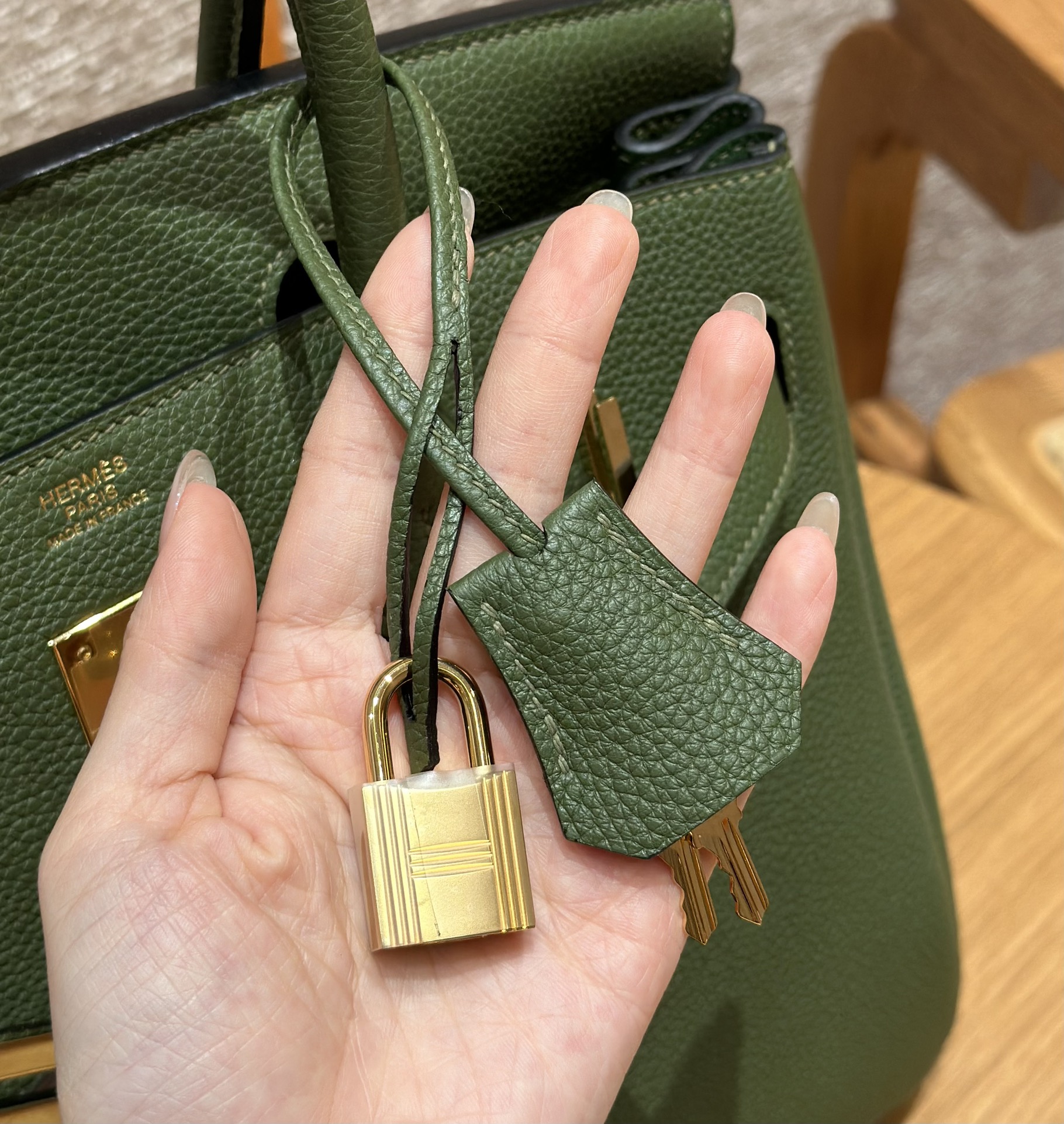 Hermès Birkin 30 olive Green Togo