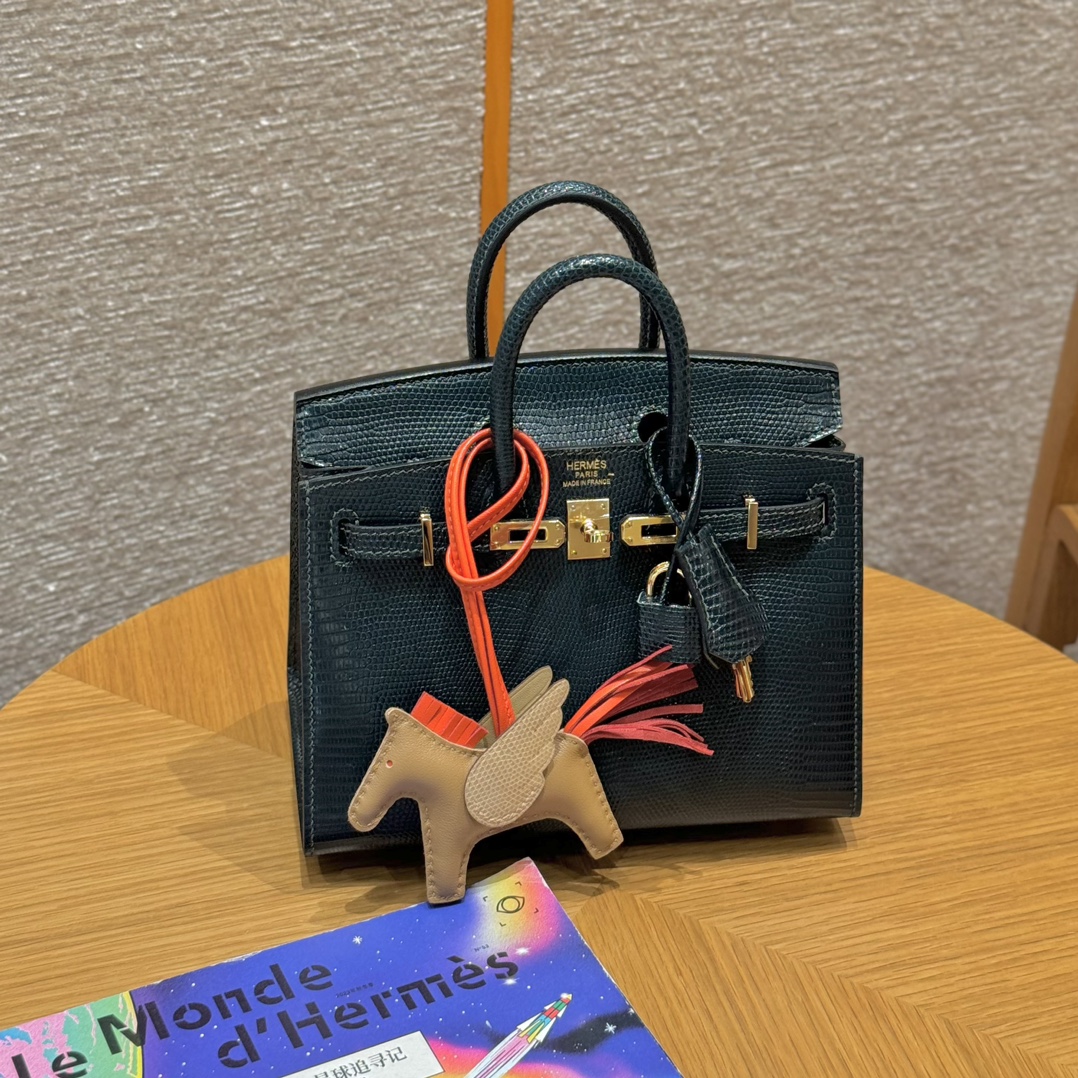 Hermès Birkin 20  Vert cypres Lizard imported