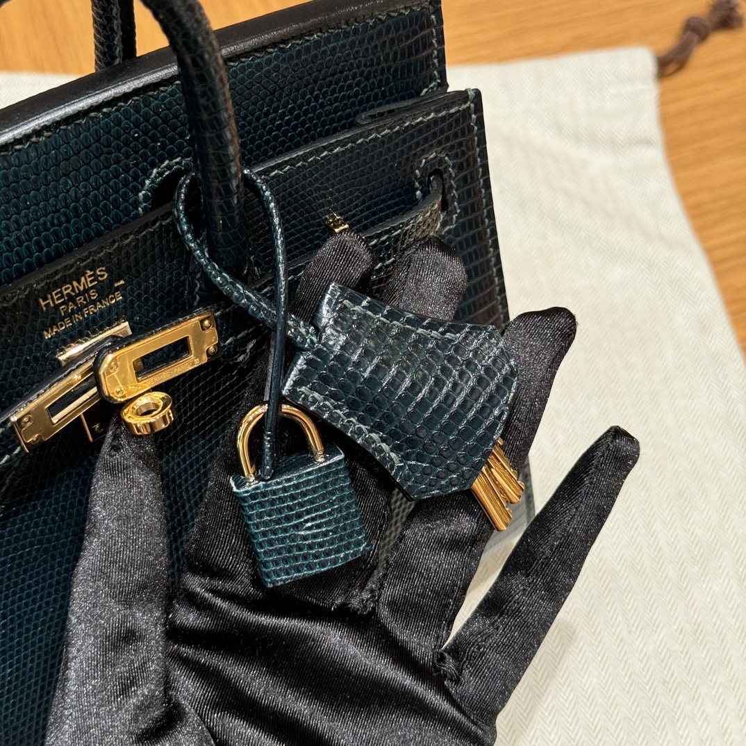 Hermès Birkin 20  Vert cypres Lizard imported