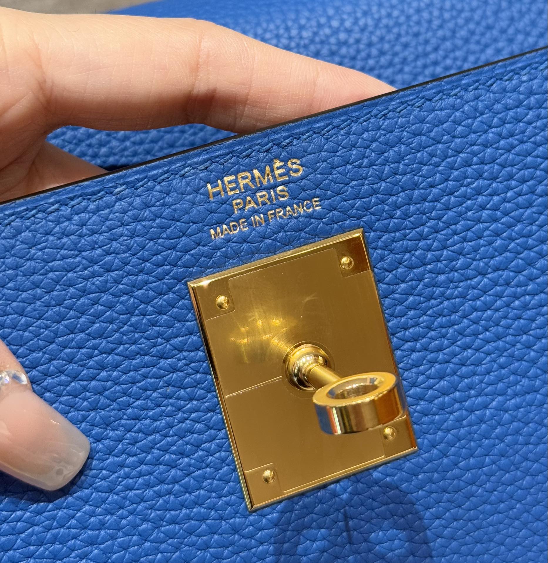 Hermès  Kelly 25 Blue France Togo