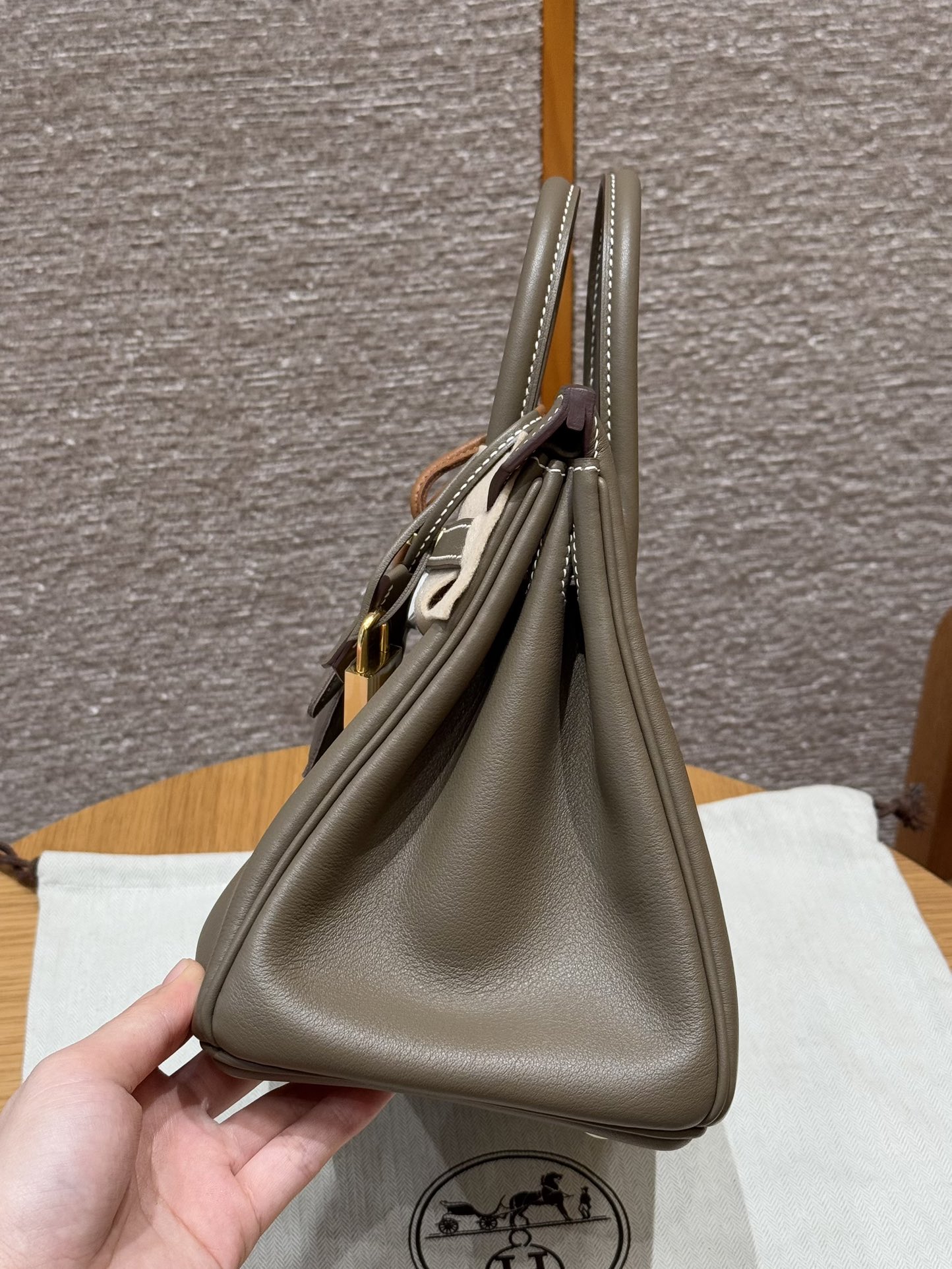 Hermès Birkin 25  Etoupe Swift