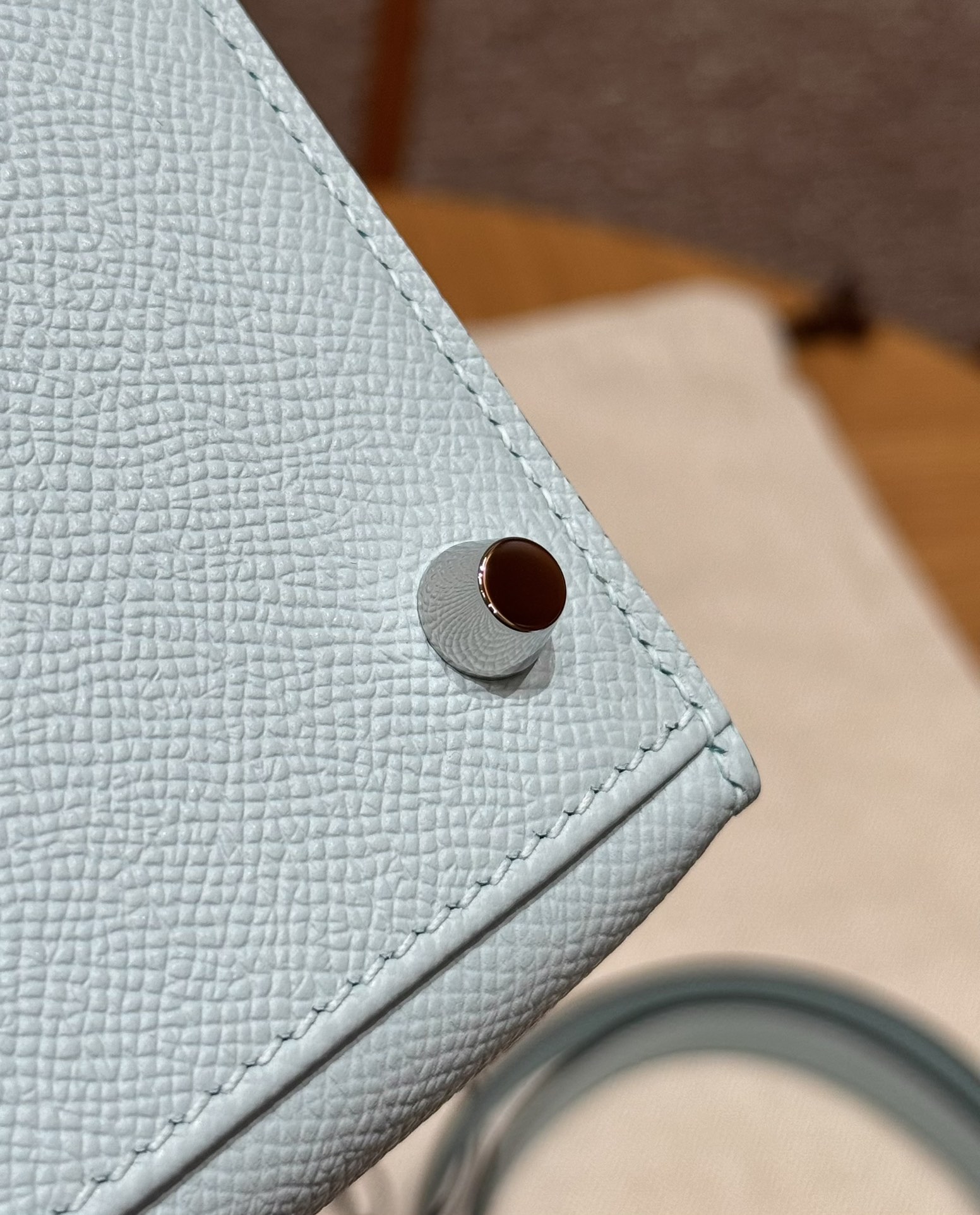 Hermès  Kelly 28 Blue zephyr eposm