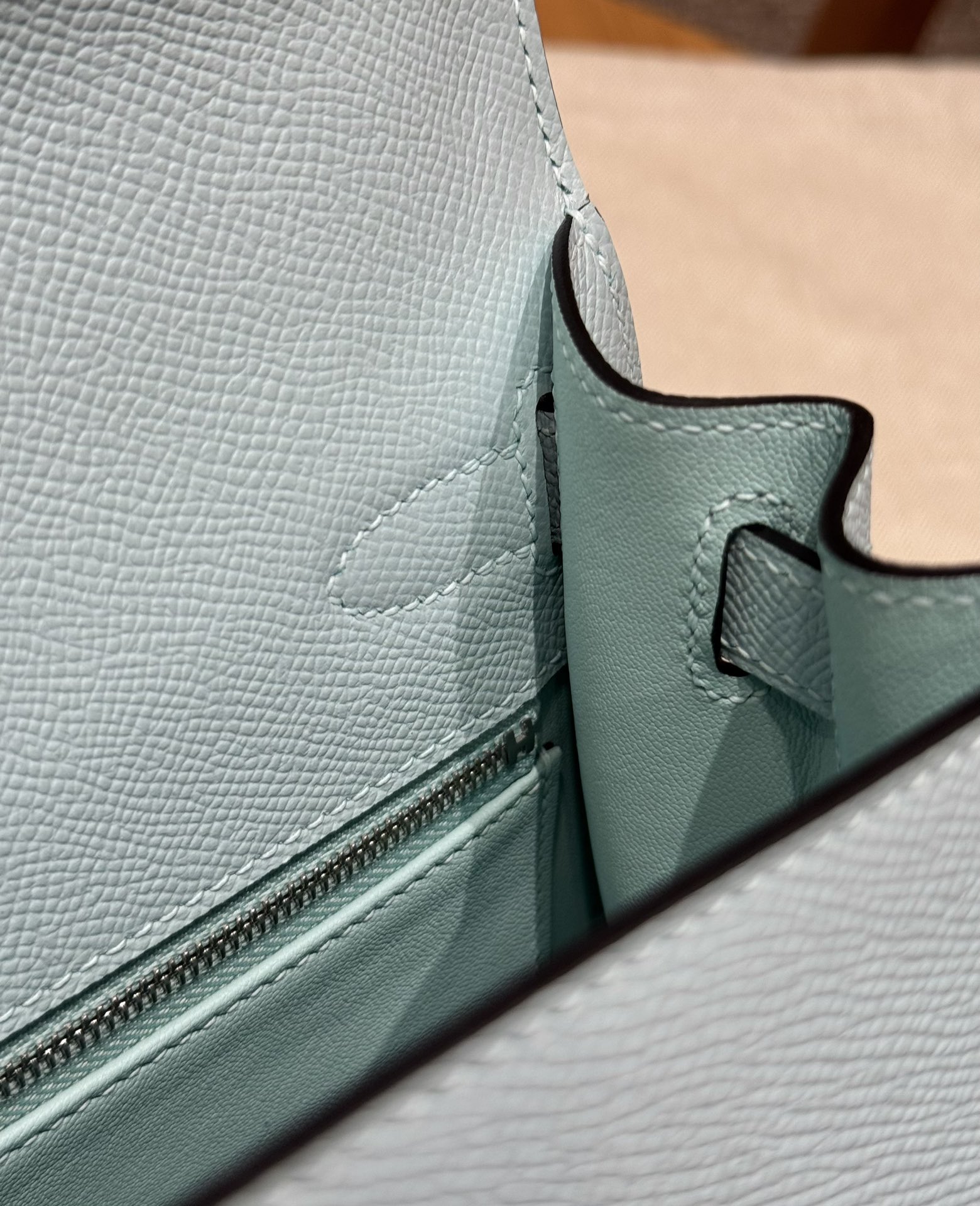 Hermès  Kelly 28 Blue zephyr eposm