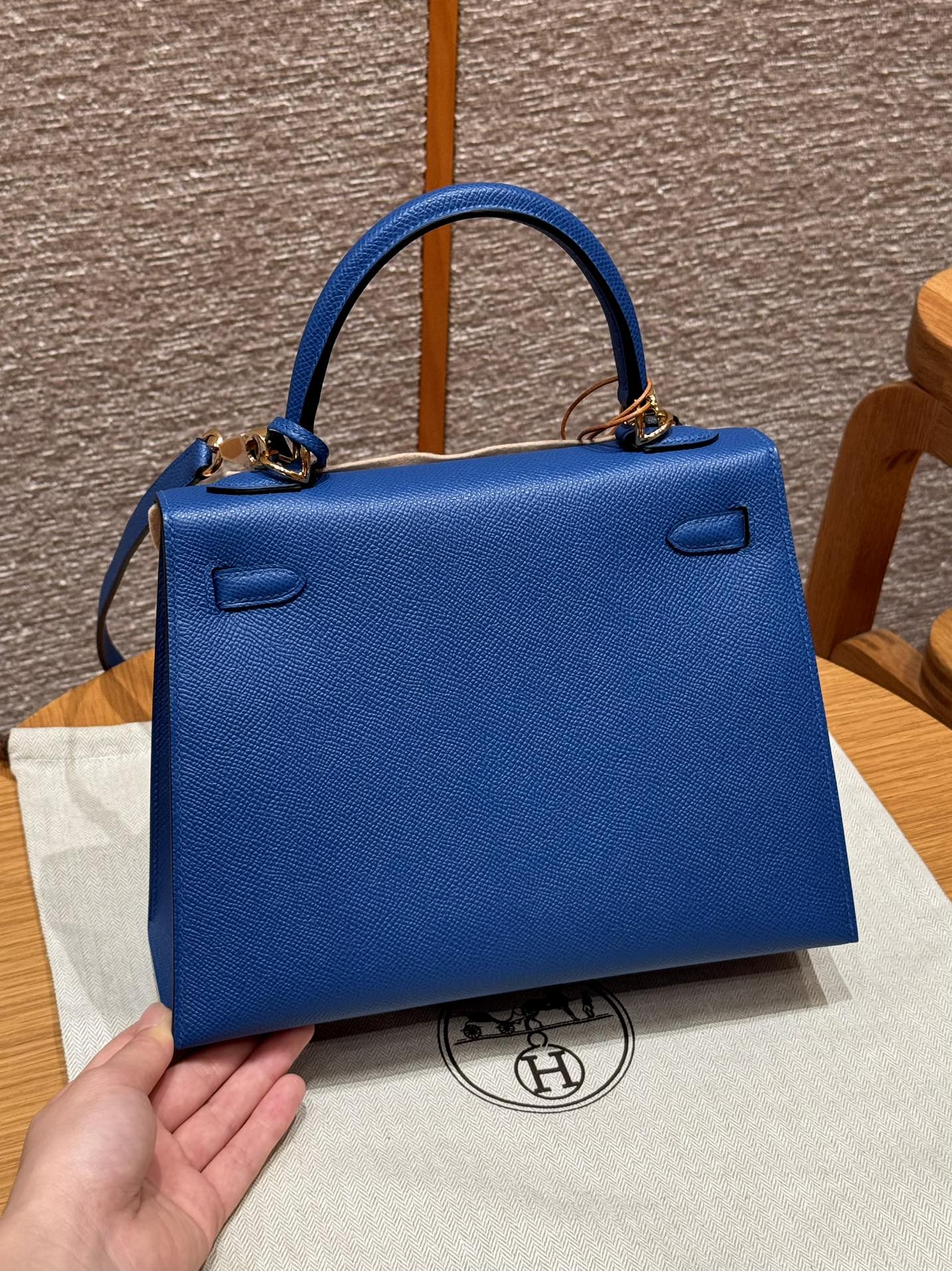 Hermès  Kelly 25 bule France eposm