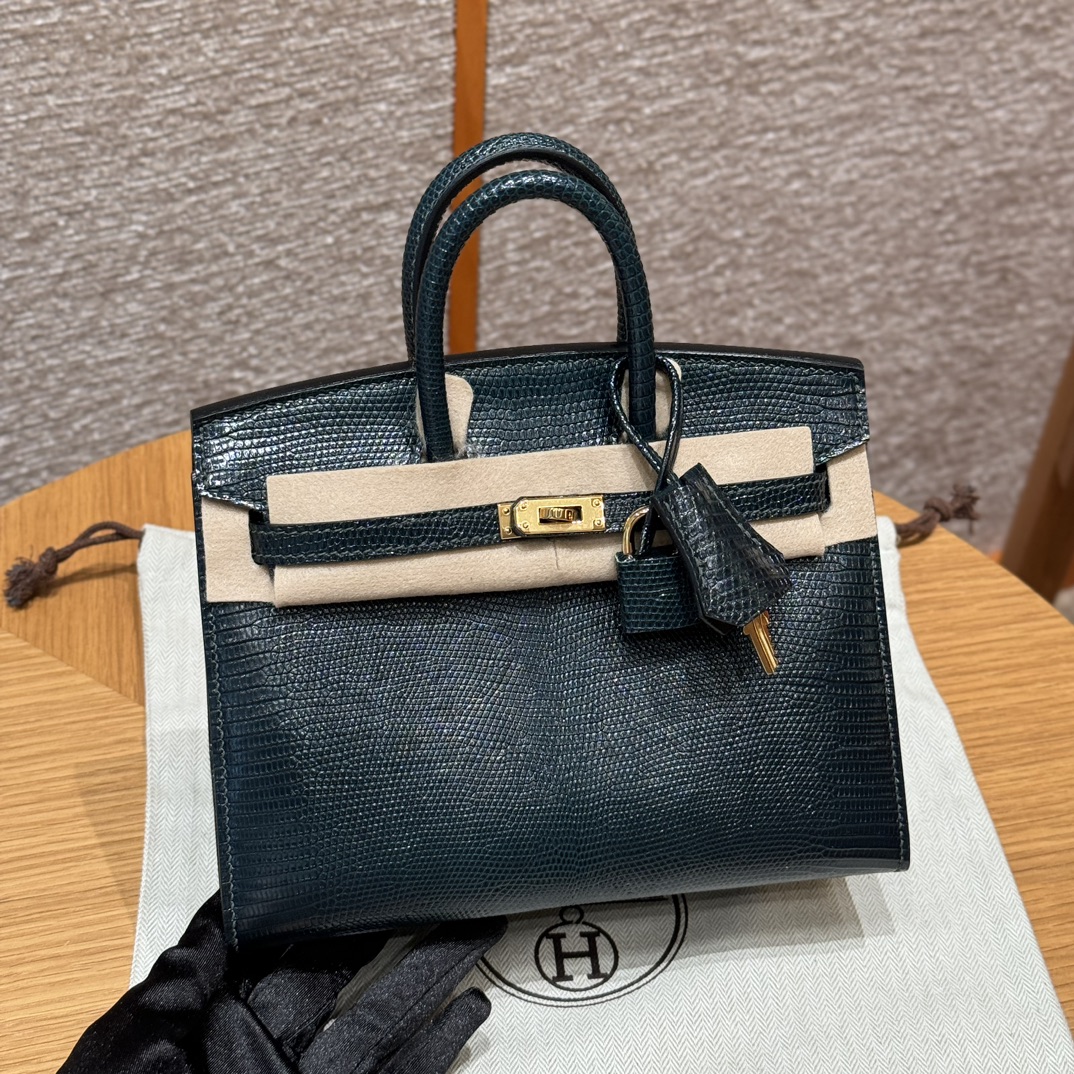 Hermès Birkin 20  Vert cypres Lizard imported