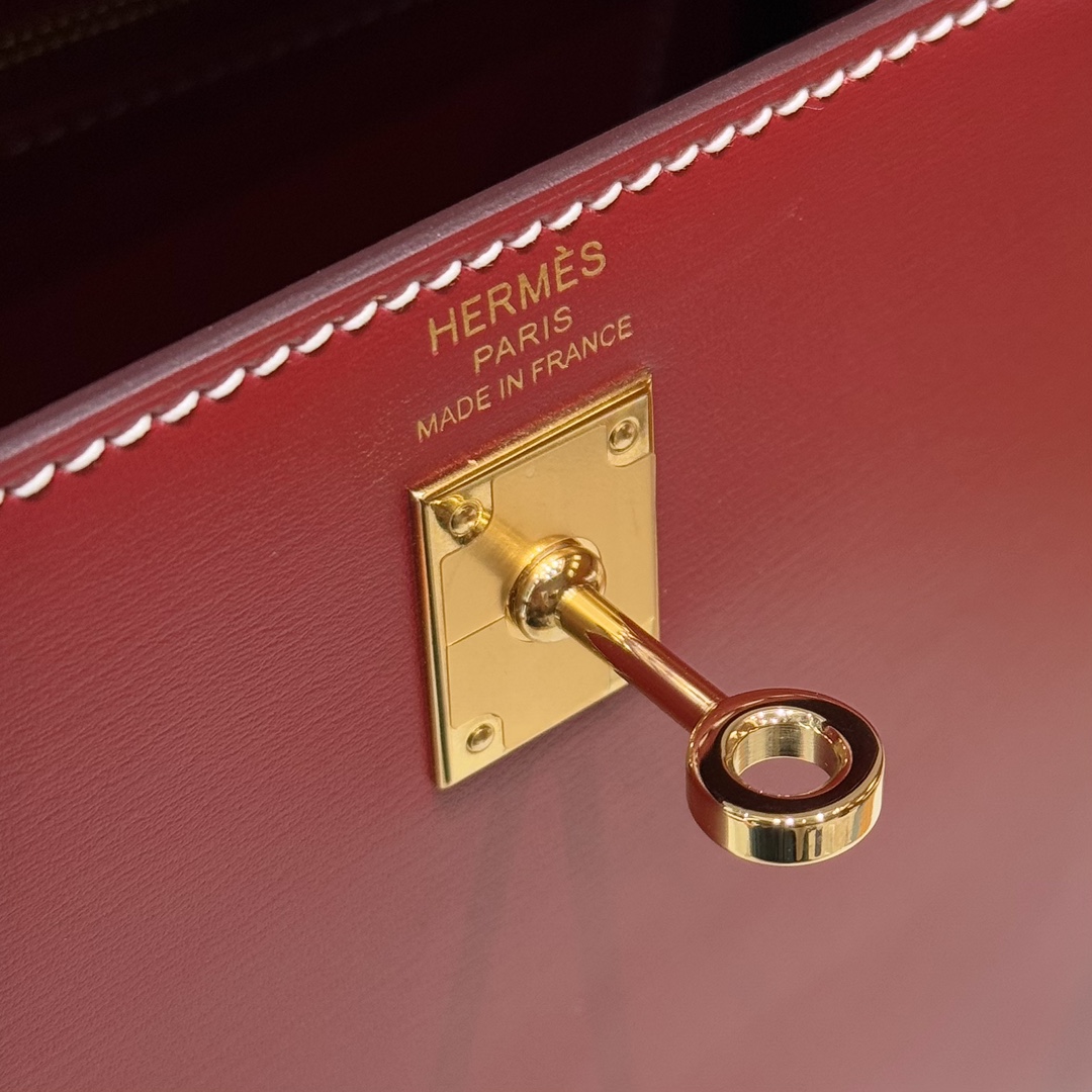 Hermès  Kelly 25 Rouge piment Box