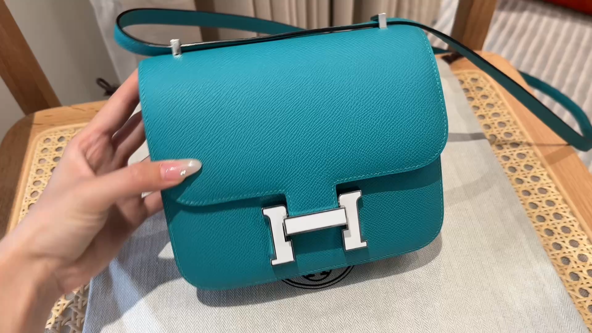 Hermès Constance 19 Jade Epsom