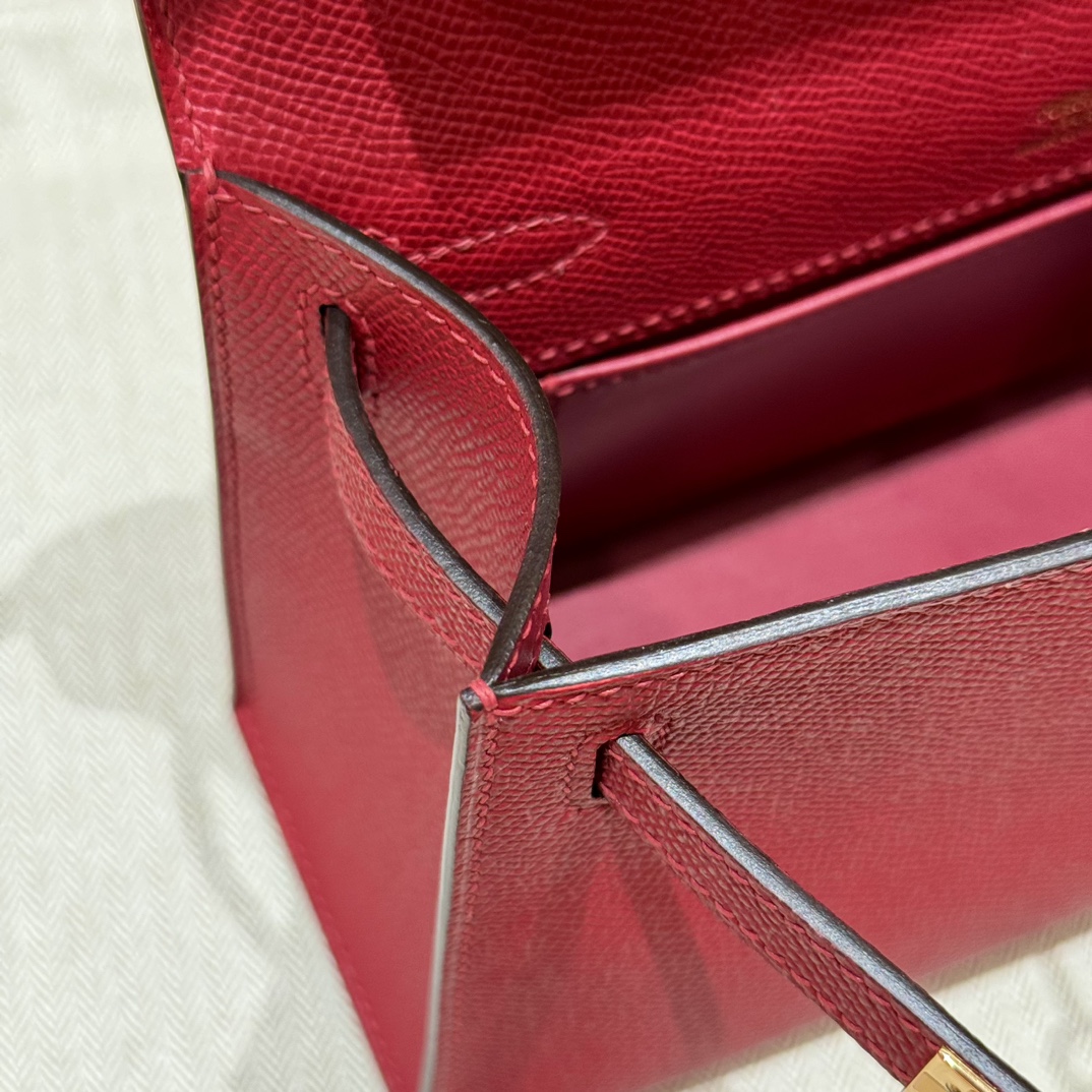 Hermès  Kelly Pochette 1 Rouge great Epsom
