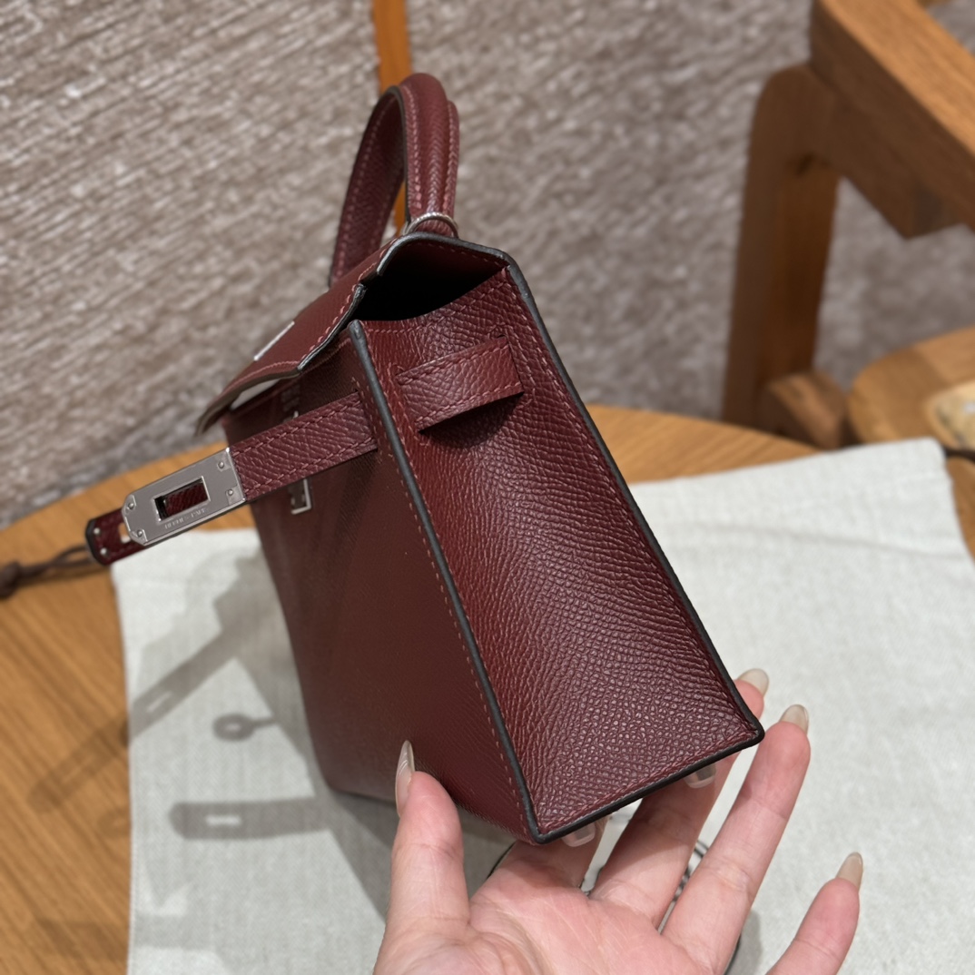 Hermès  Mini Kelly2 Size19  Rouge H  Epsom