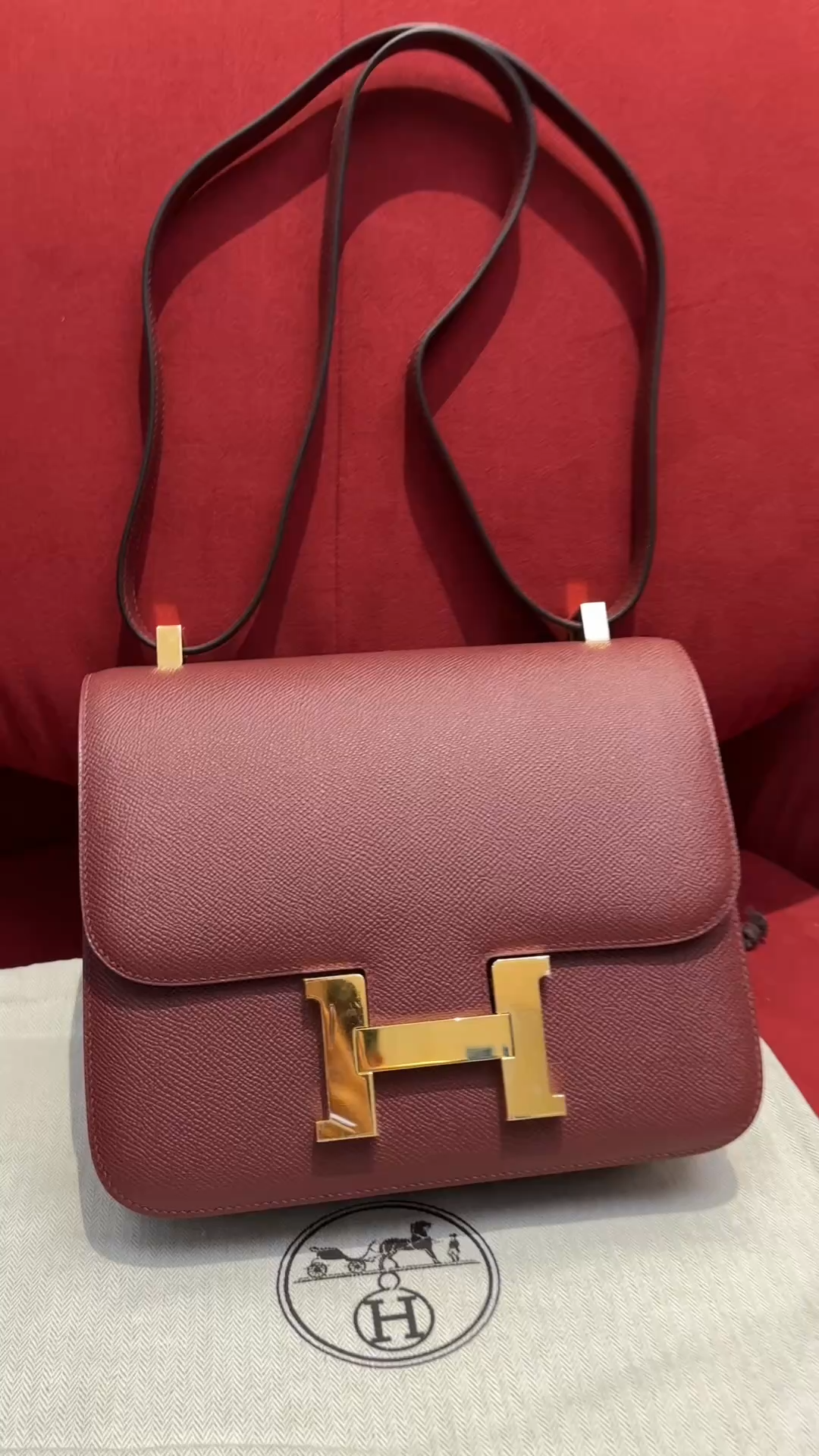 Hermès Constance 24 H Red Epsom