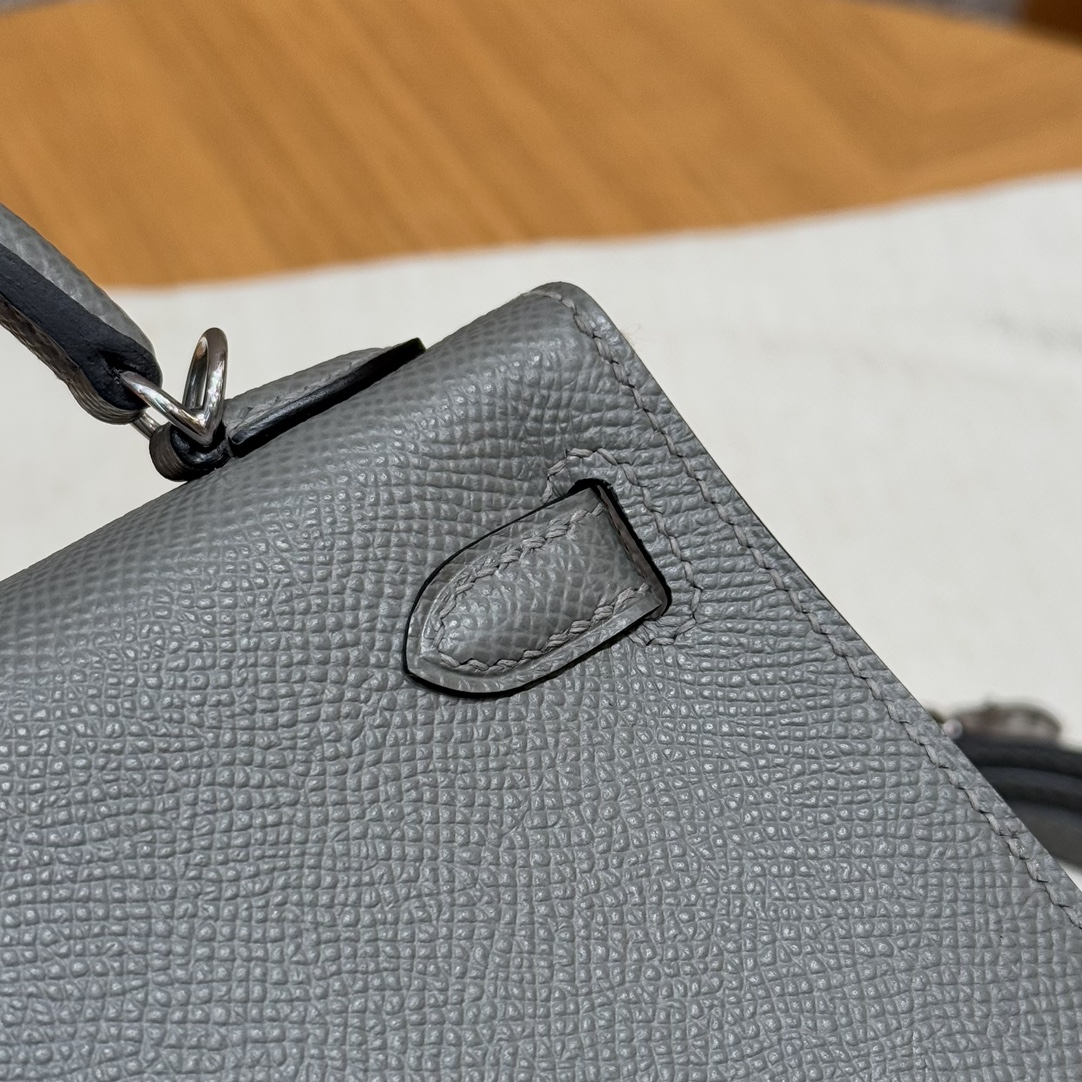 Hermès  Mini Kelly2 Size19 Gris Mayer Epsom