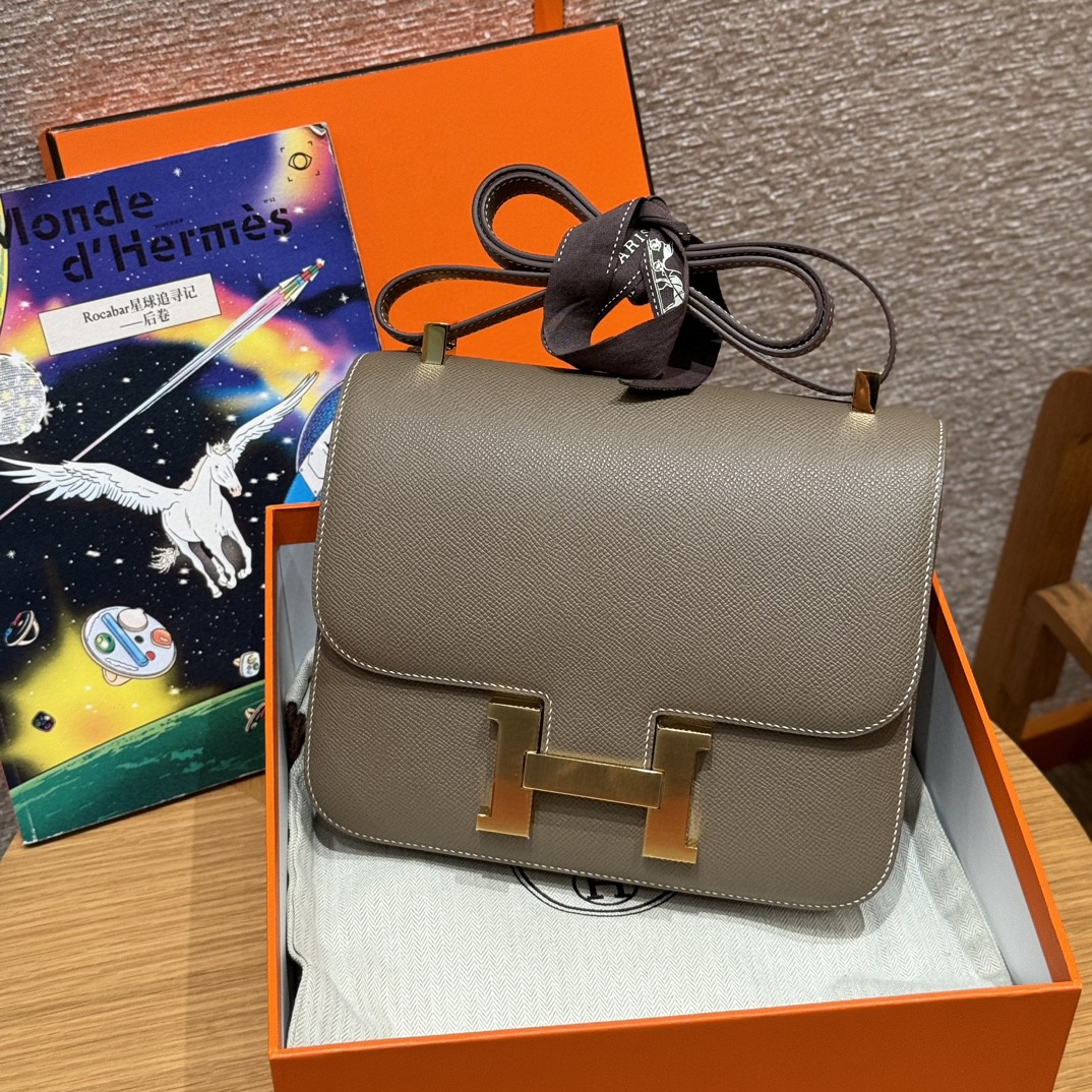 Hermès Constance 24 Etoupe Epsom