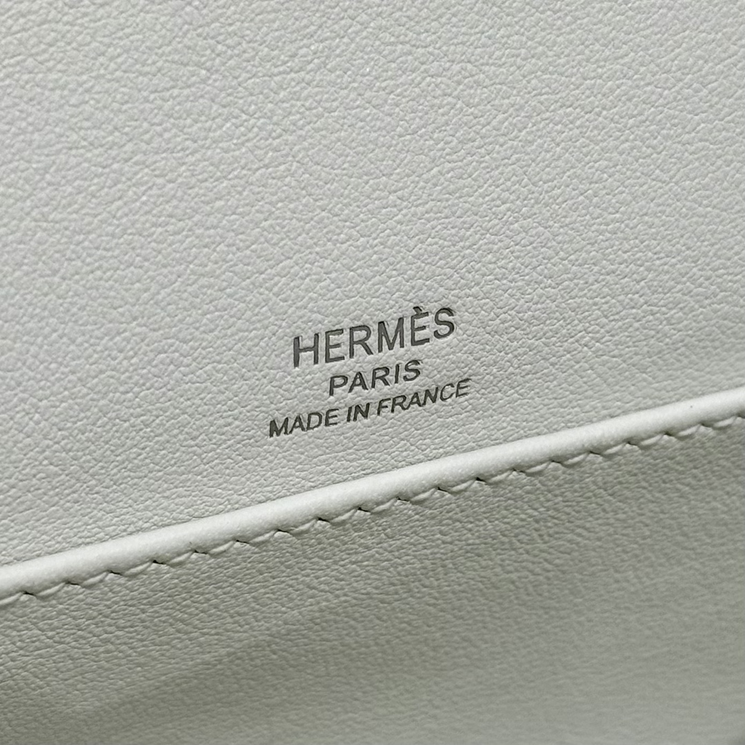 Hermès  Kelly Pochette 1 Blanc Swift