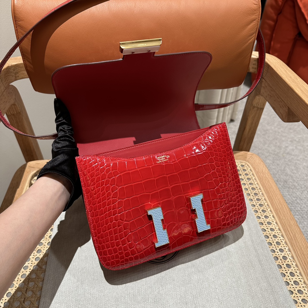 Hermès Constance 24  Braise Lisse Alligator🐊 imported