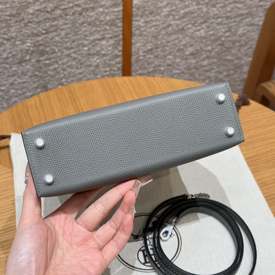 Hermès  Mini Kelly2 Size19 Gris Mayer Epsom