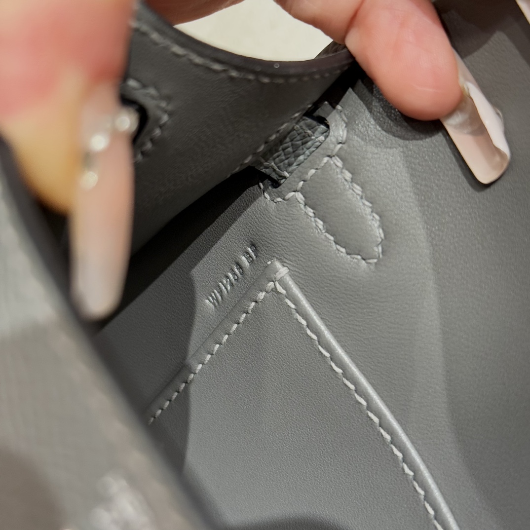 Hermès  Mini Kelly2 Size19 Gris Mayer Epsom