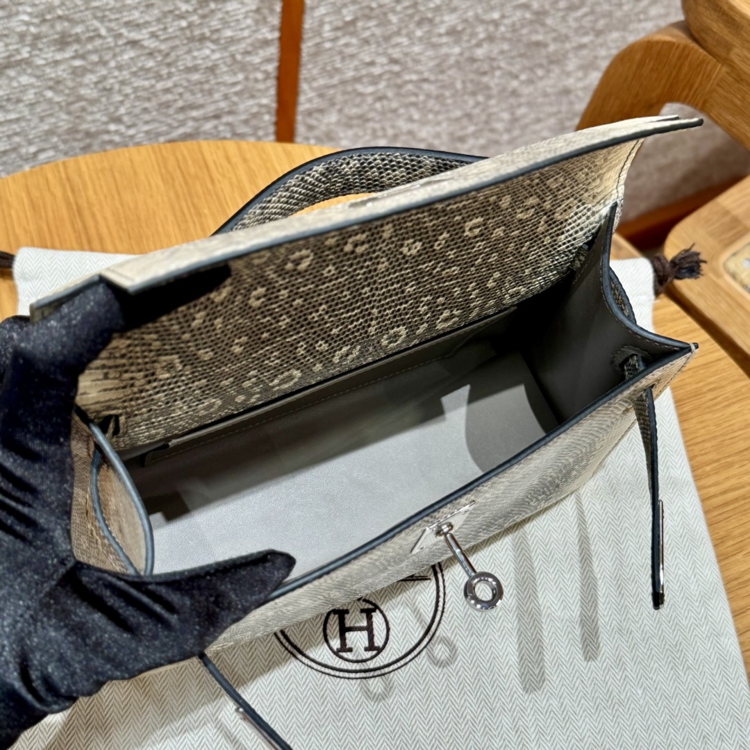 Hermès  Kelly Pochette 1 Ombre Lizard imported