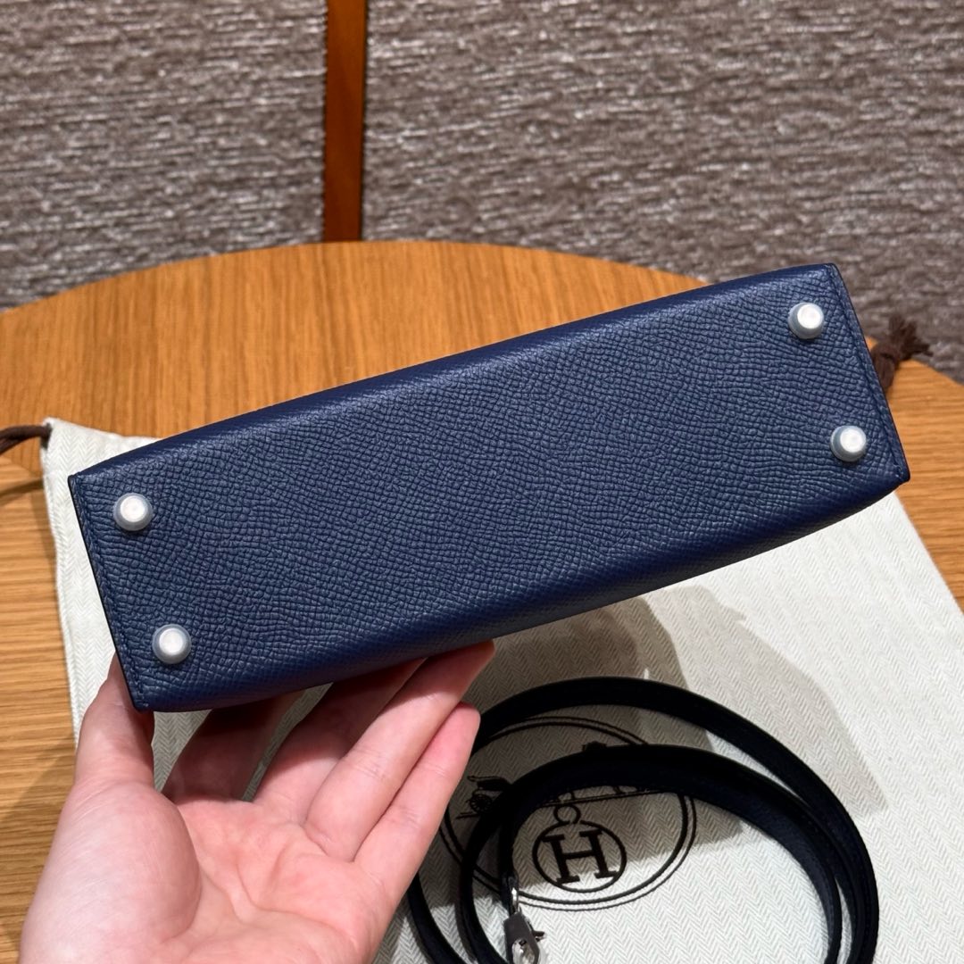 Hermès  Mini Kelly2 Size19 Blue saphir epsom