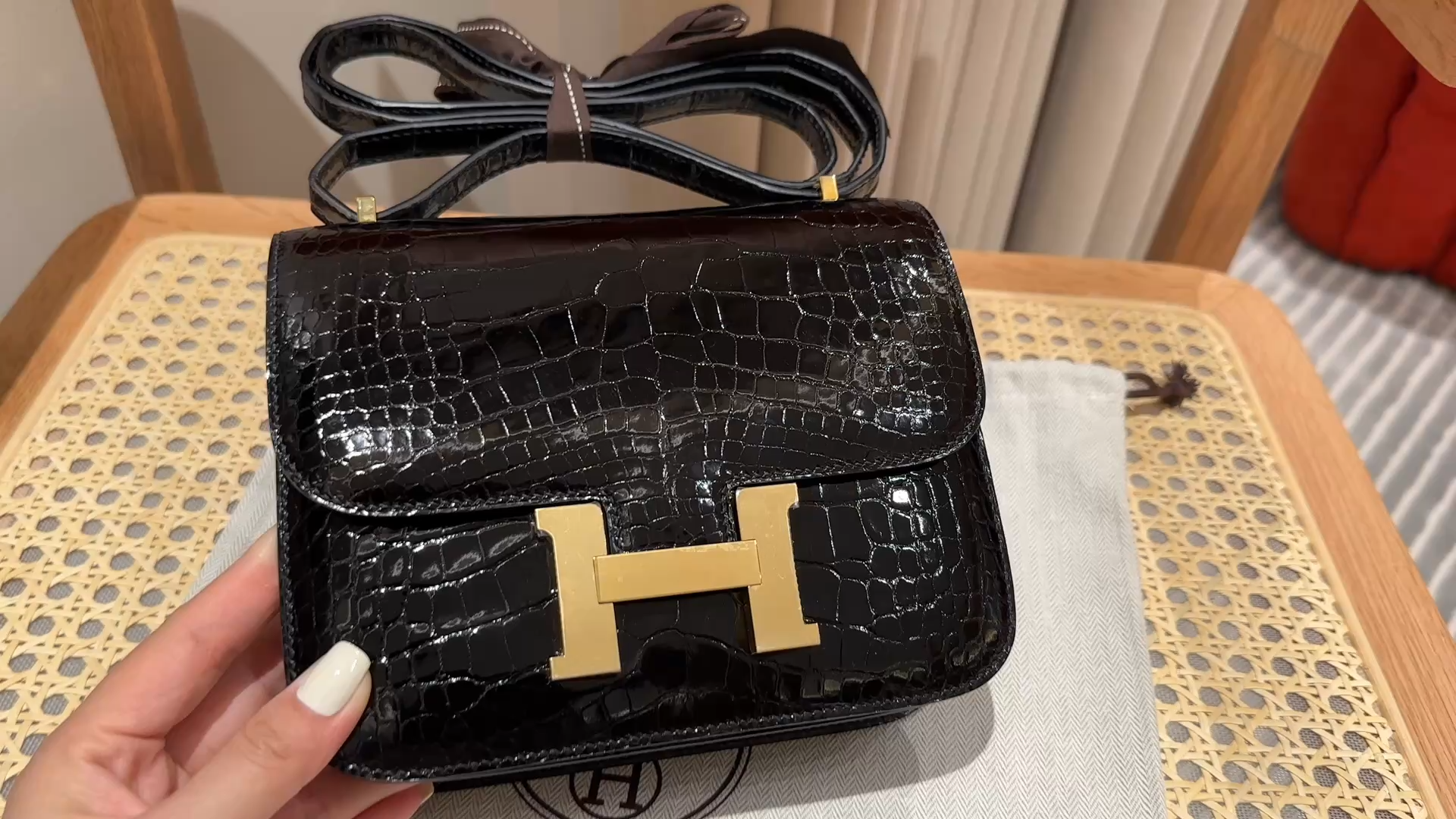 Hermès Constance 19 Black Alligator🐊