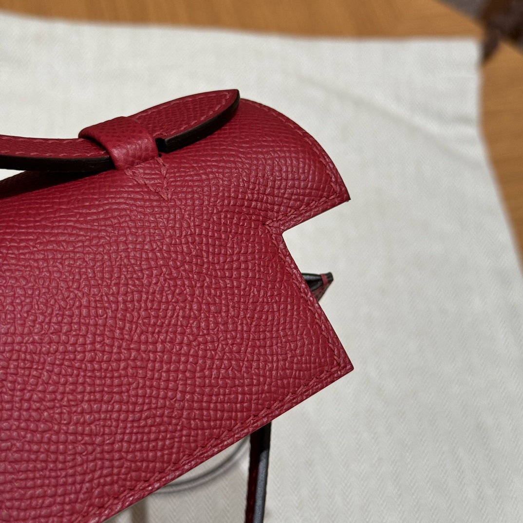 Hermès  Kelly Pochette 1 Rouge great Epsom