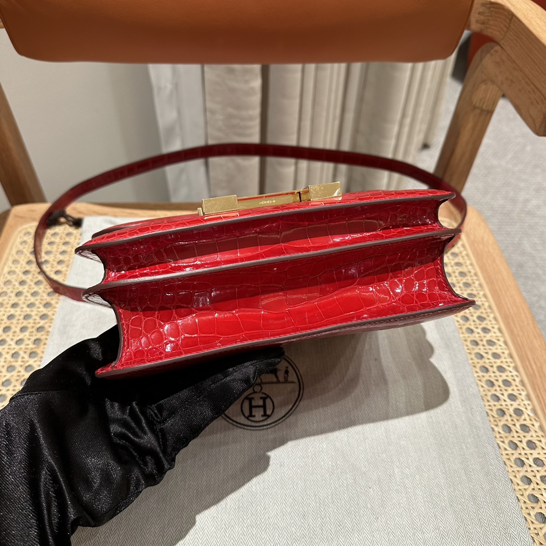 Hermès Constance 24  Braise Lisse Alligator🐊 imported