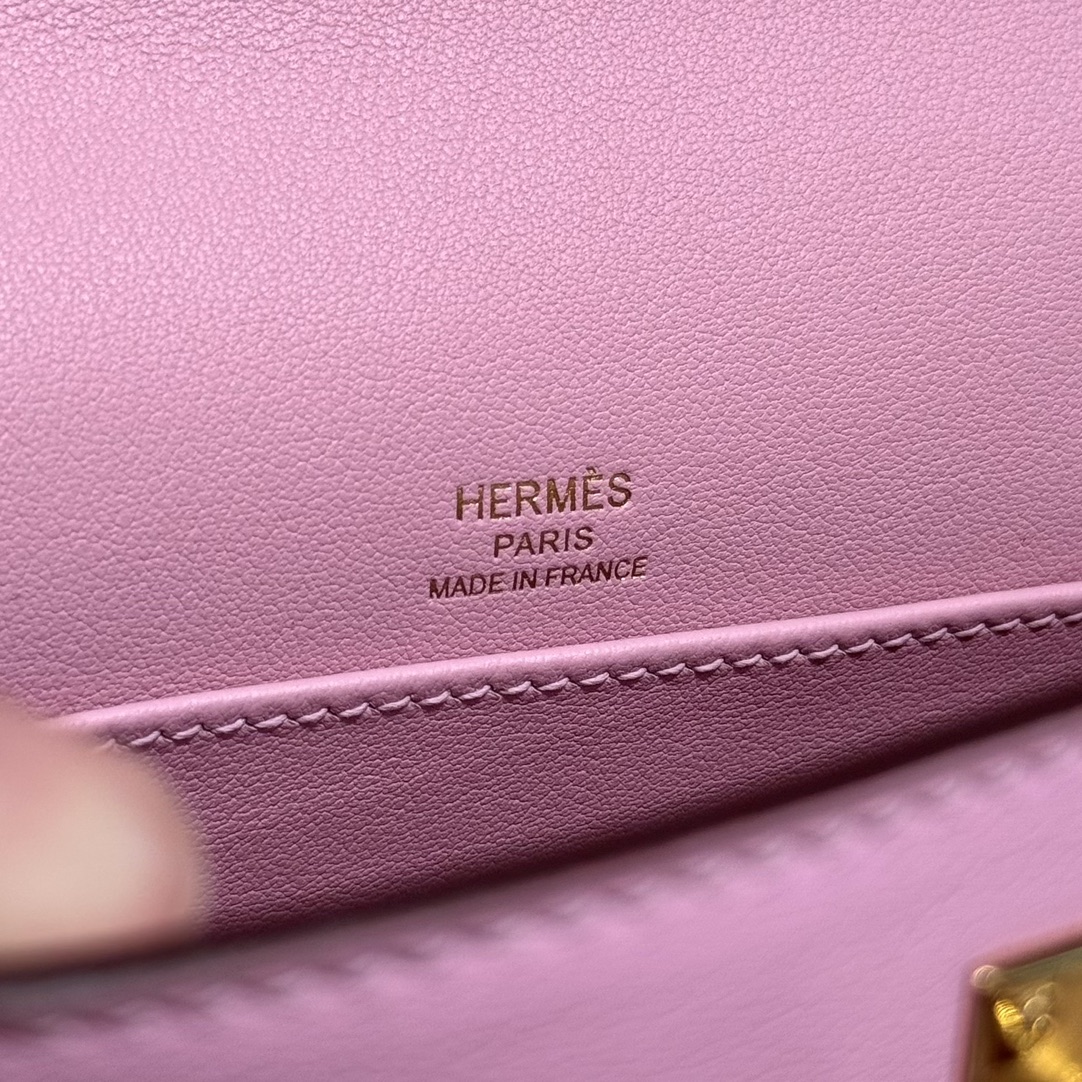 Hermès  Kelly Pochette 1 mauve Swift