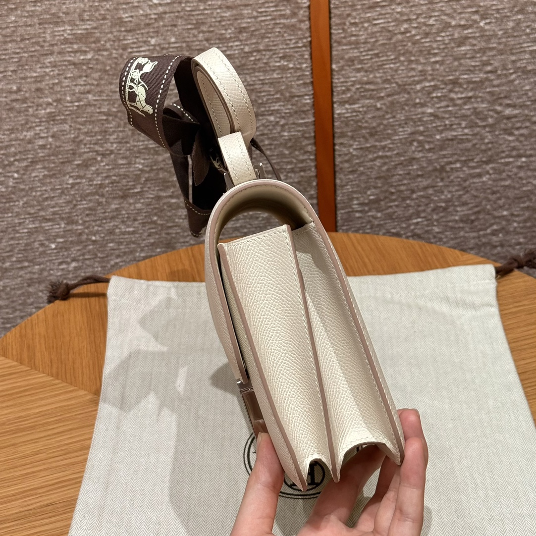 Hermès Constance 19 Craie Epsom Mirror