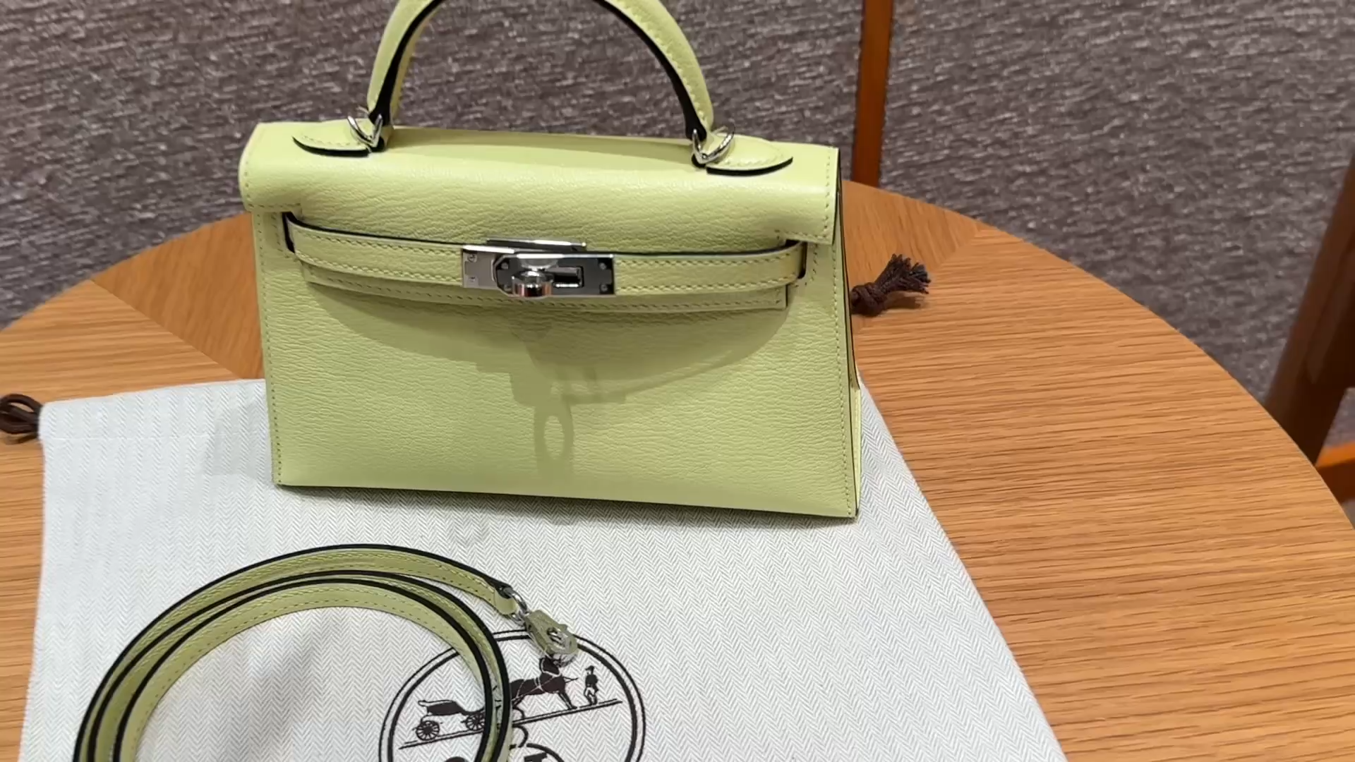 Hermès  Mini Kelly2 Size19 Jaune Bourgeon chèvre