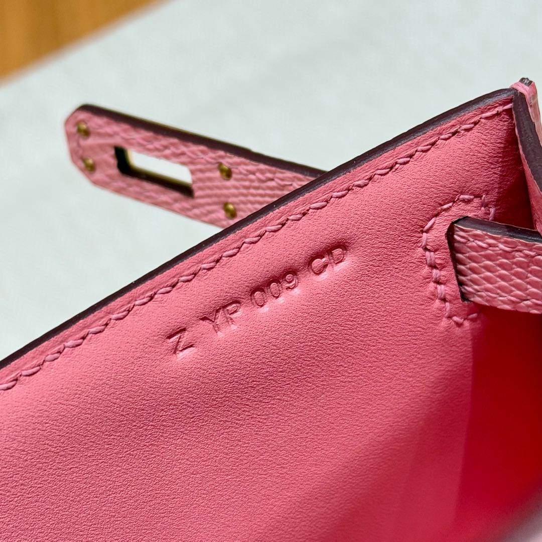 Hermès  Kelly Pochette 1   Pink Lizard imported