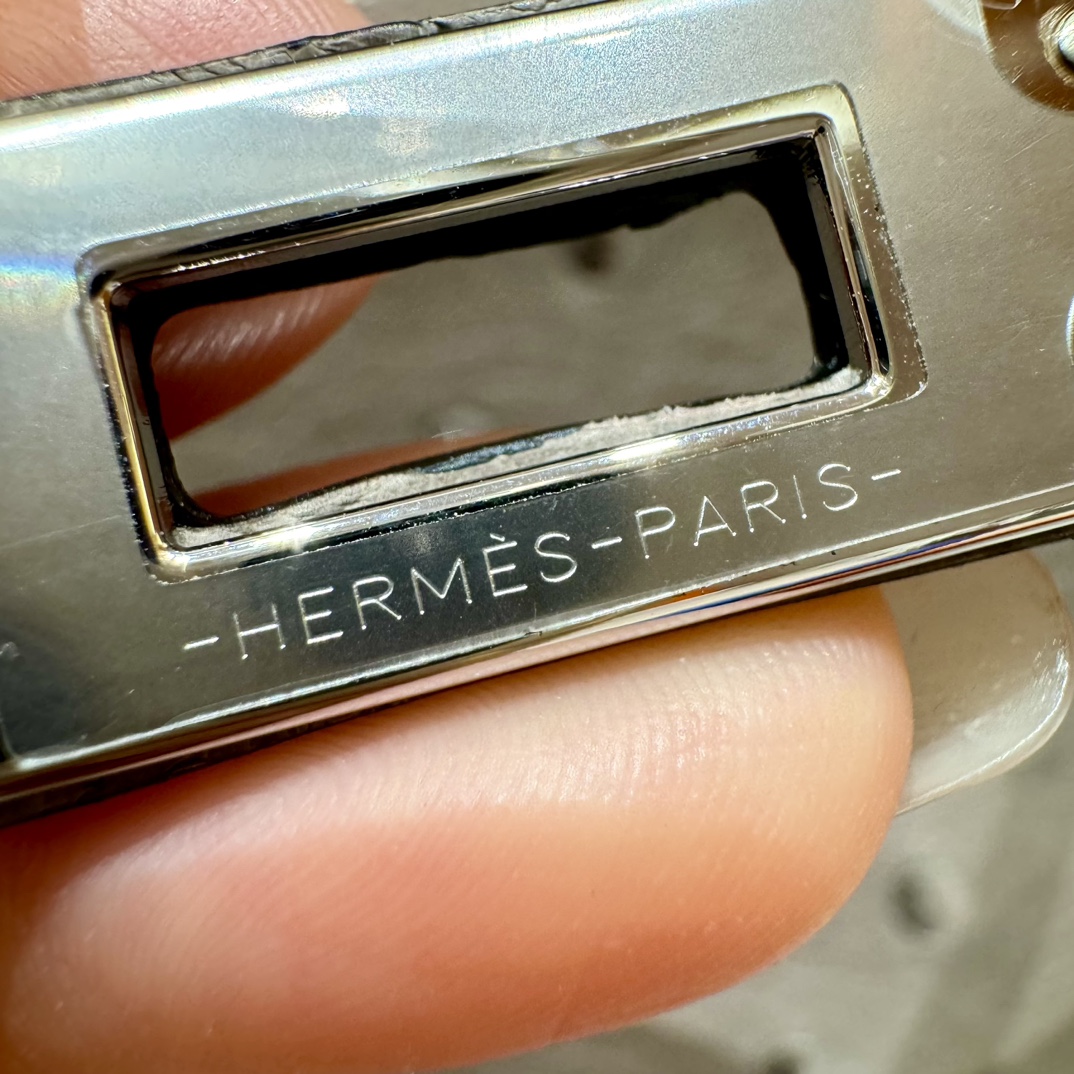 Hermès  Kelly Pochette 1 Gris tourterlle KK ostrich imported