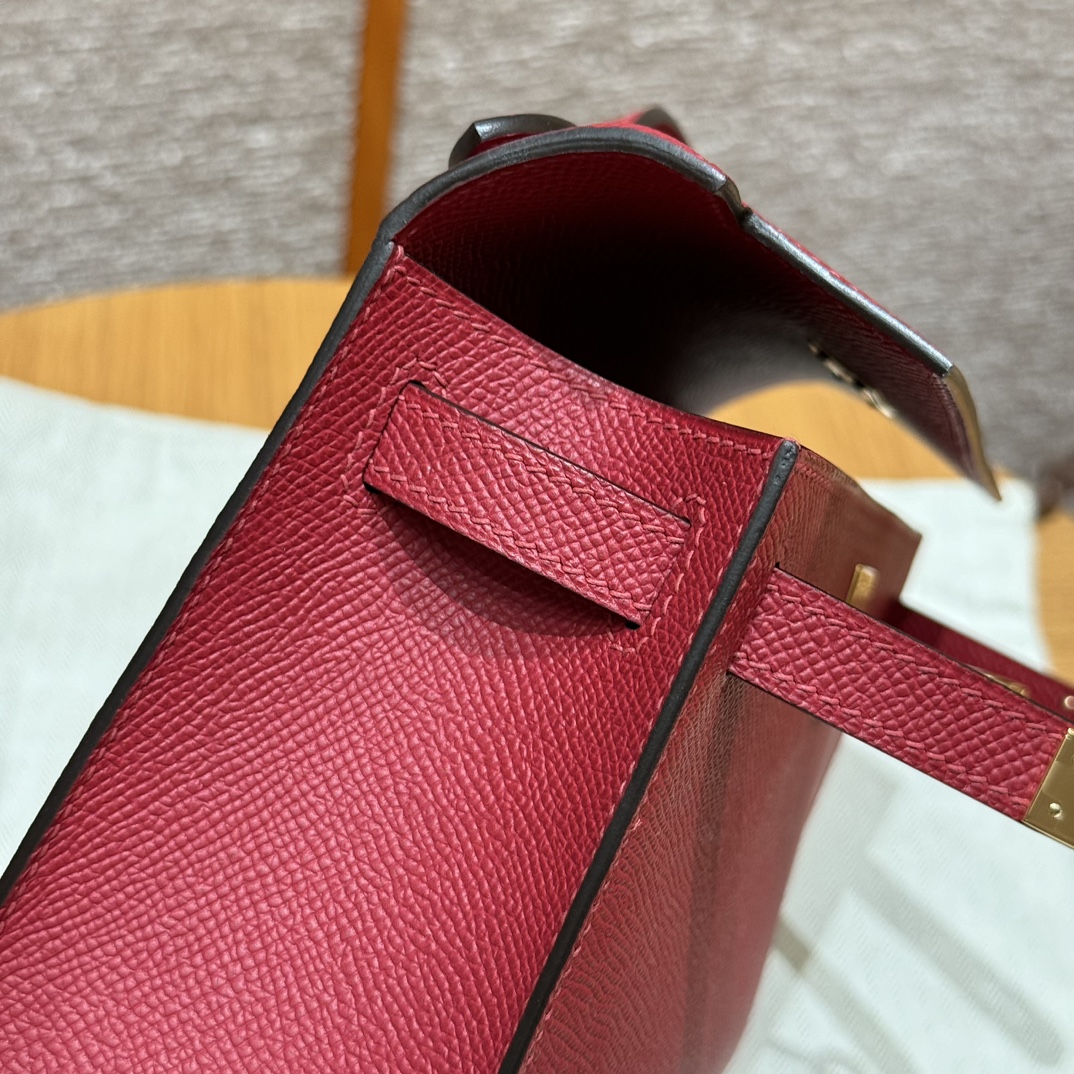 Hermès  Kelly Pochette 1 Rouge great Epsom