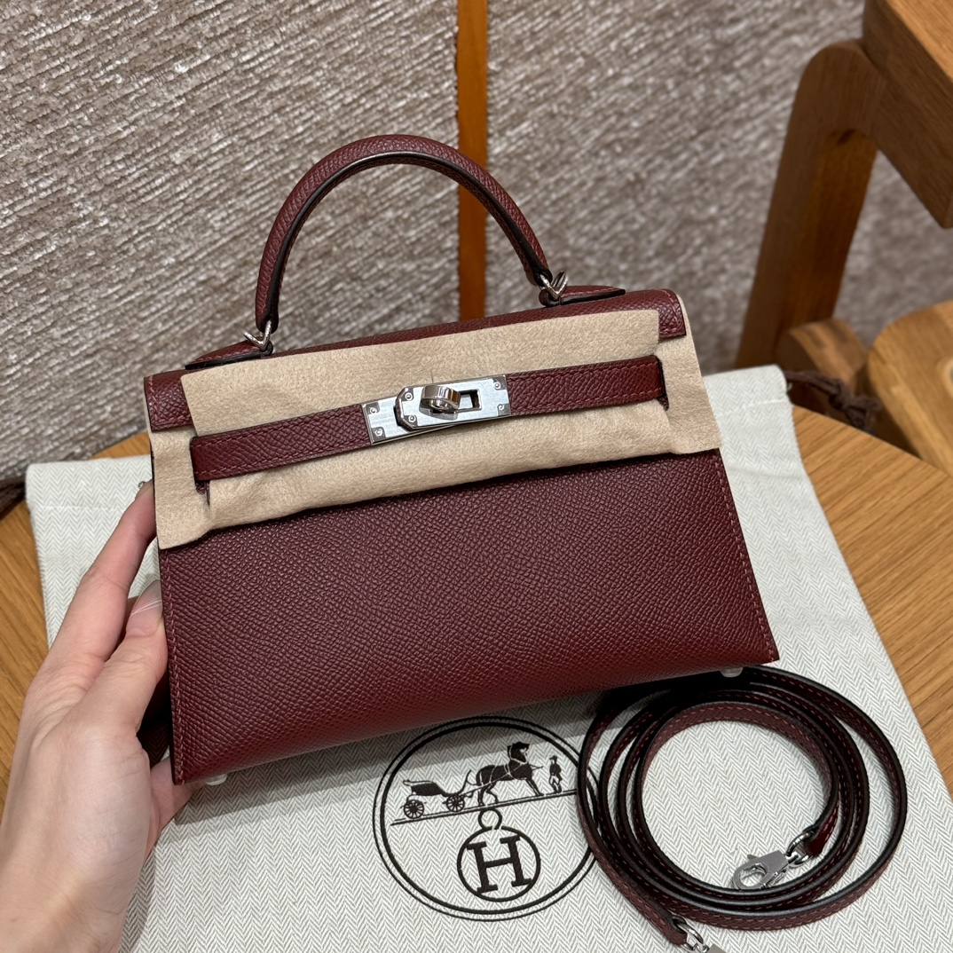Hermès  Mini Kelly2 Size19  Rouge H  Epsom