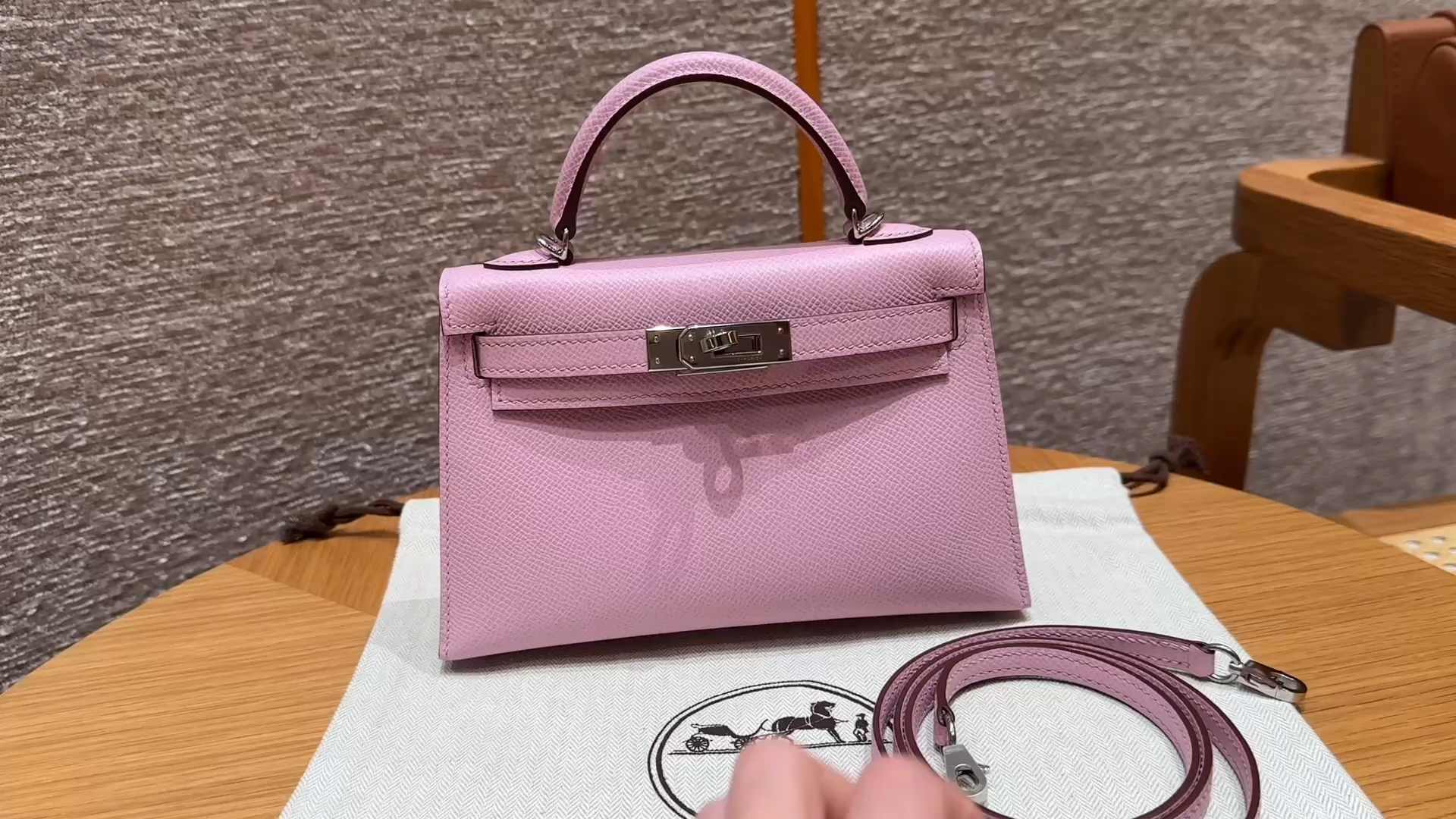 ermès  Mini Kelly2 Size19 Mauve  Epsom