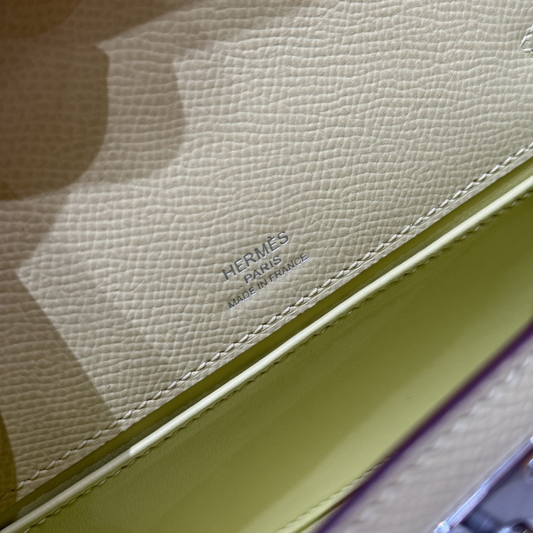 Hermès  Kelly Pochette 1 Jaune Poussin Epsom