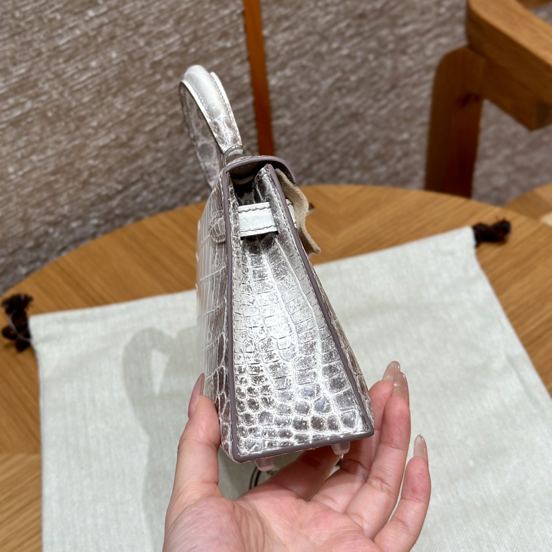 Hermès  Mini Kelly2 Size19   Himalaya Niloticus imported